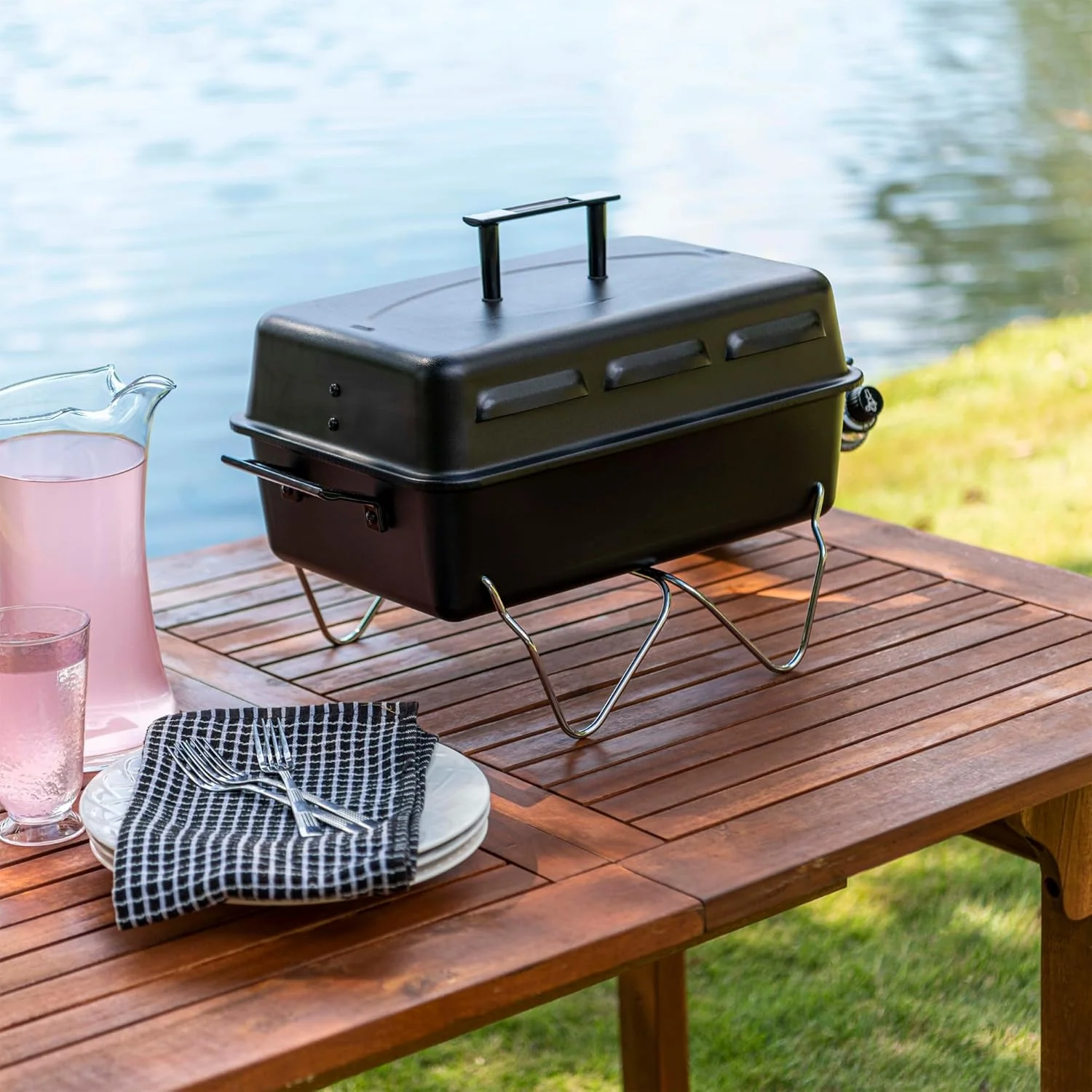 Portable Convective 1-Burner Stainless Steel Propane Gas Grill - 465133010