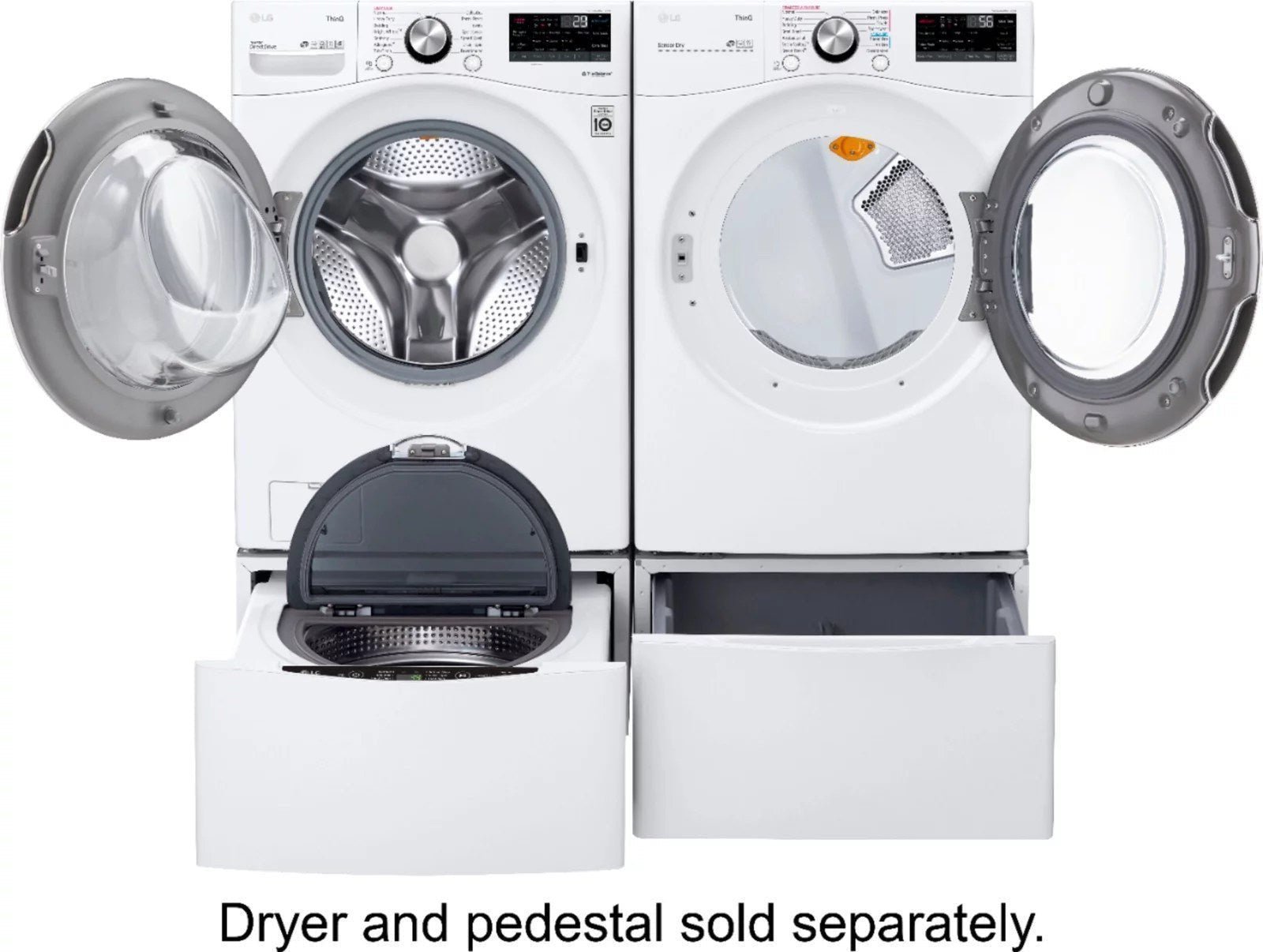 LG �C 5.0 Cu. Ft. High-Efficiency Stackable Smart Front Load Washer with Steam and Built-In Intelligence �C White