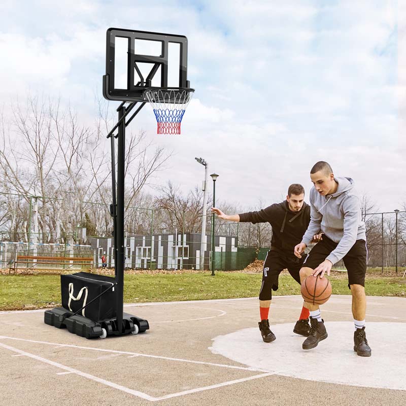 8-10FT 5-Level Height Adjustable Basketball Goal Stand with 44