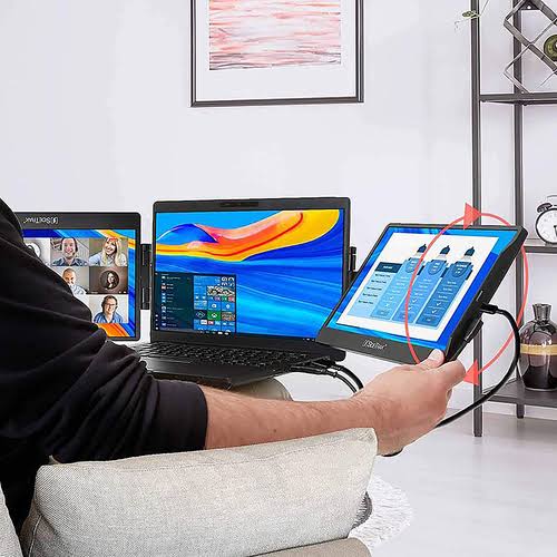 SideTrak Swivel Triple Portable 12.5x22 Monitor 2-Pack - Black 82868419