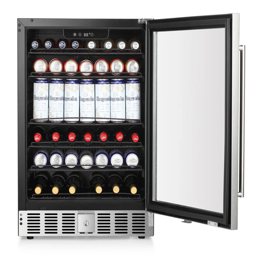 5.1 Cu.Ft Security Locks Single Zone Beverage Refrigerator Cooler