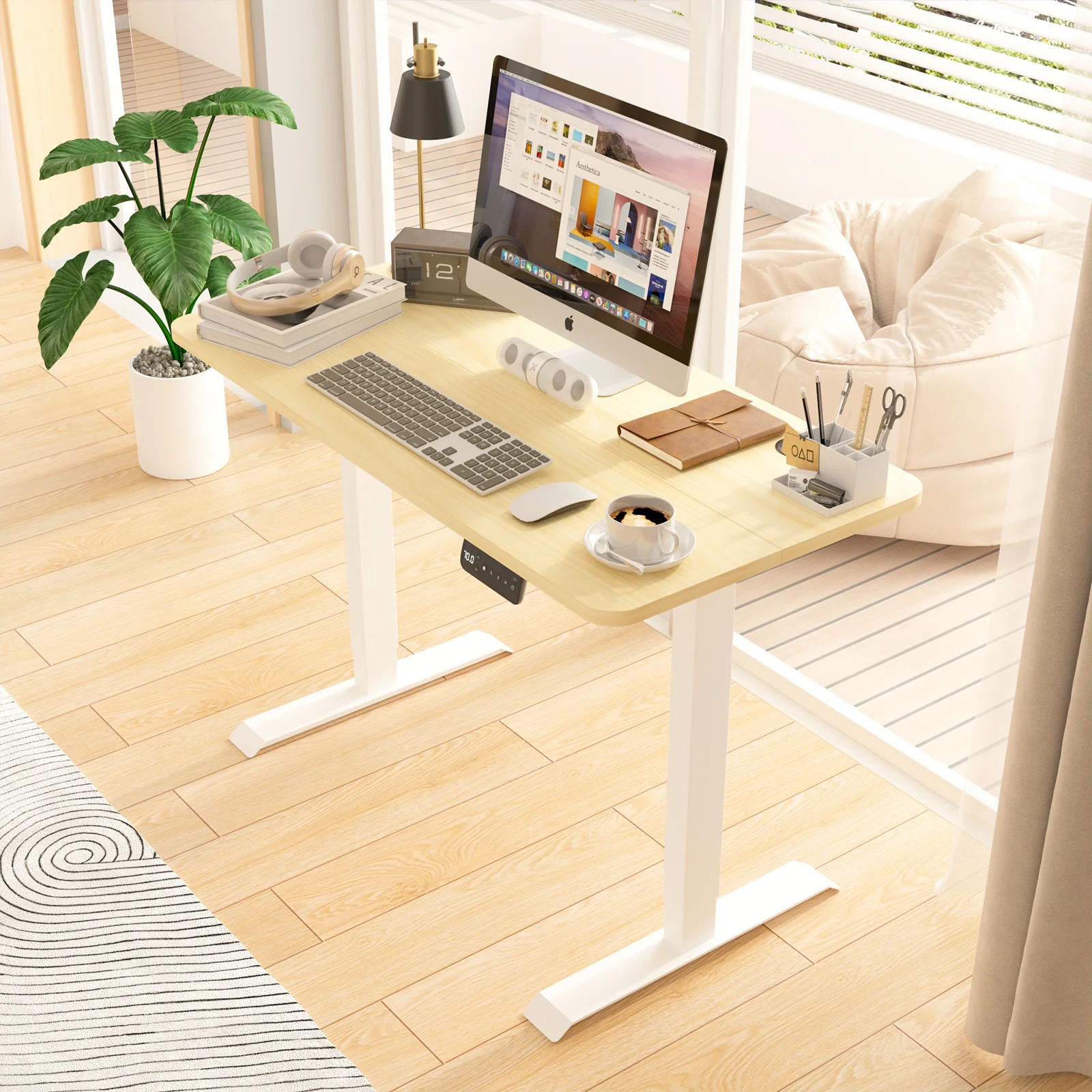 Electric Standing Desk  Adjustable Height 120cm