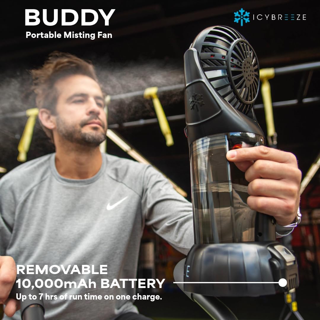 Buddy Portable High-Velocity Misting Fan With 10,000 mAH Battery