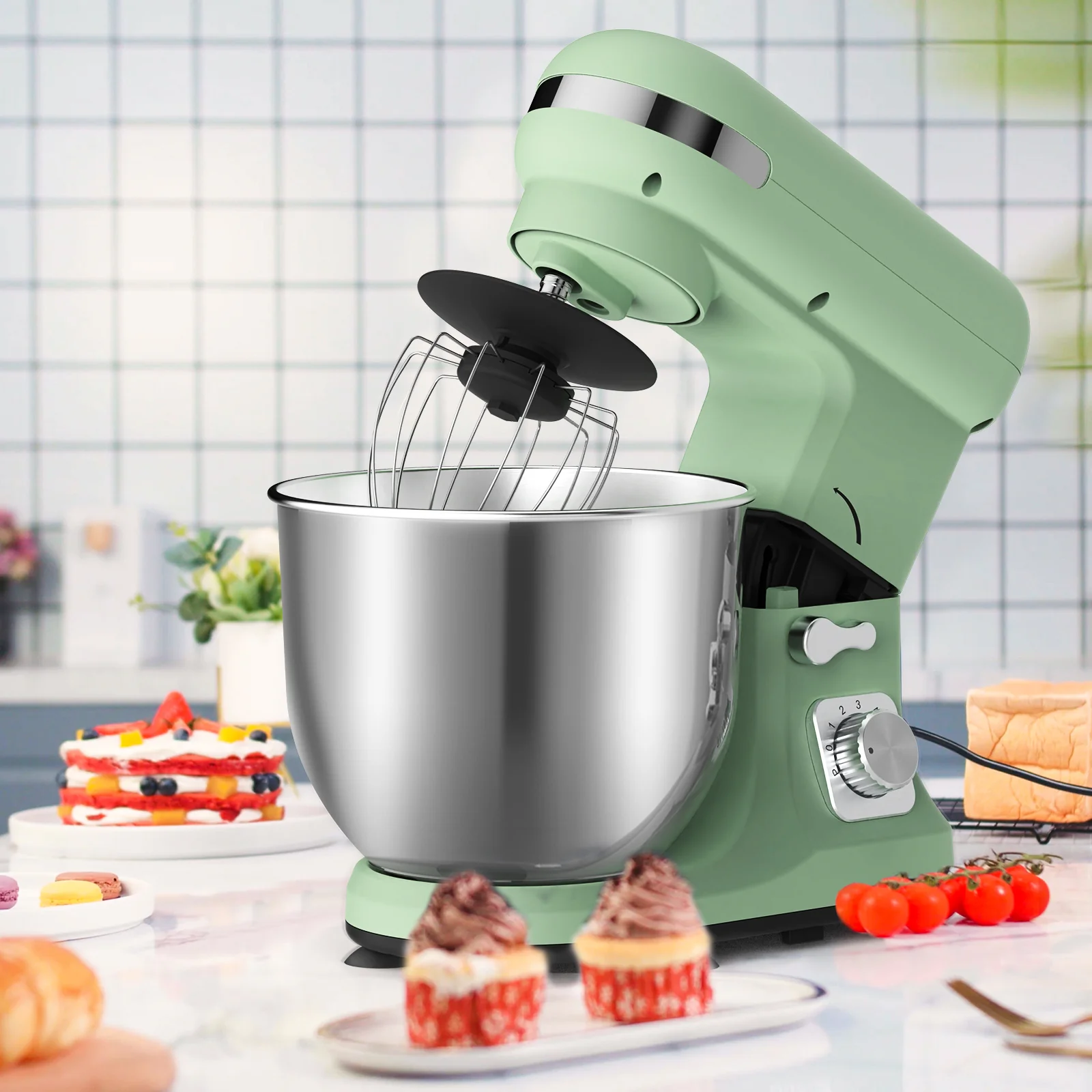 6.5L 1400W Stand Mixer 6-Speed Green