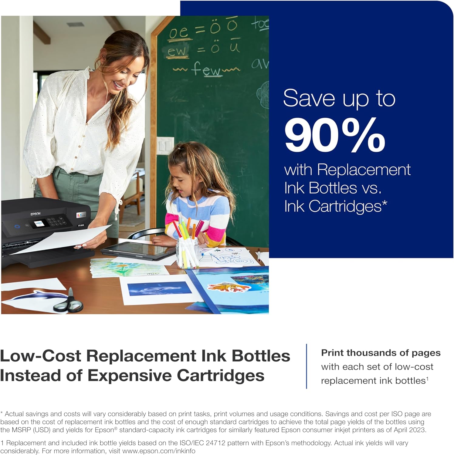 ET-4800 Wireless All-in-One Cartridge-Free Supertank Printer with Scanner, Copier, Fax, ADF and Ethernet �C Ideal-for Your Home Office, White