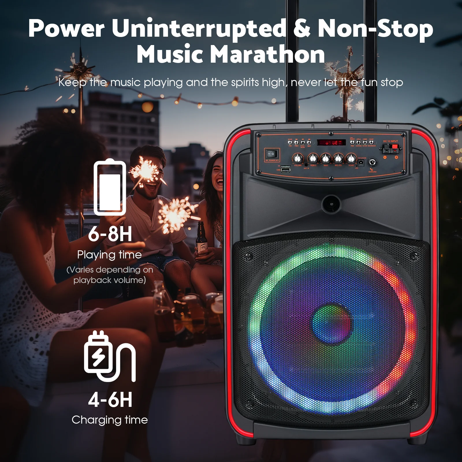 Karaoke Machine Portable Bluetooth Karaoke Speaker