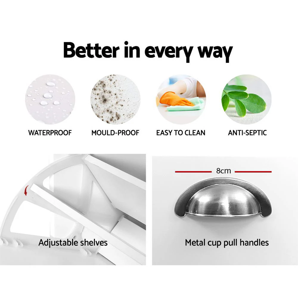 White Adjustable Shoe Rack Cabinet Bench, 12 Pairs - Artiss