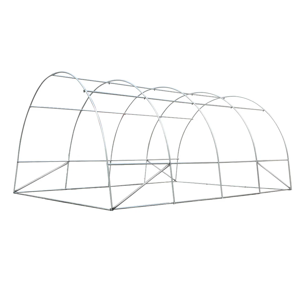 All-Weather Tunnel Greenhouse with PE Cover & Steel Frame - Greenfingers