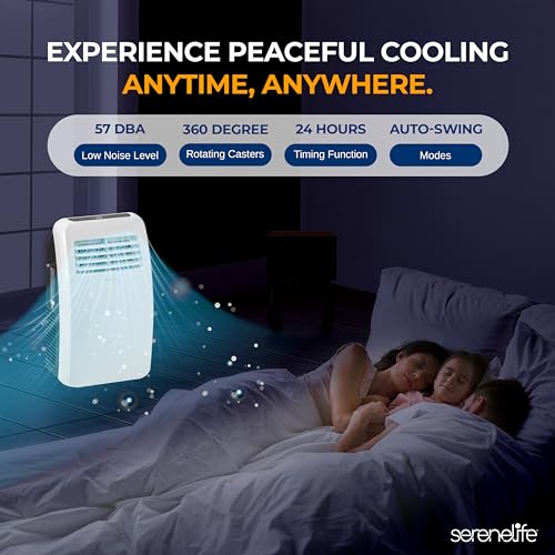 SereneLife 3-in-1 Portable Air Conditioner with Dehumidifier