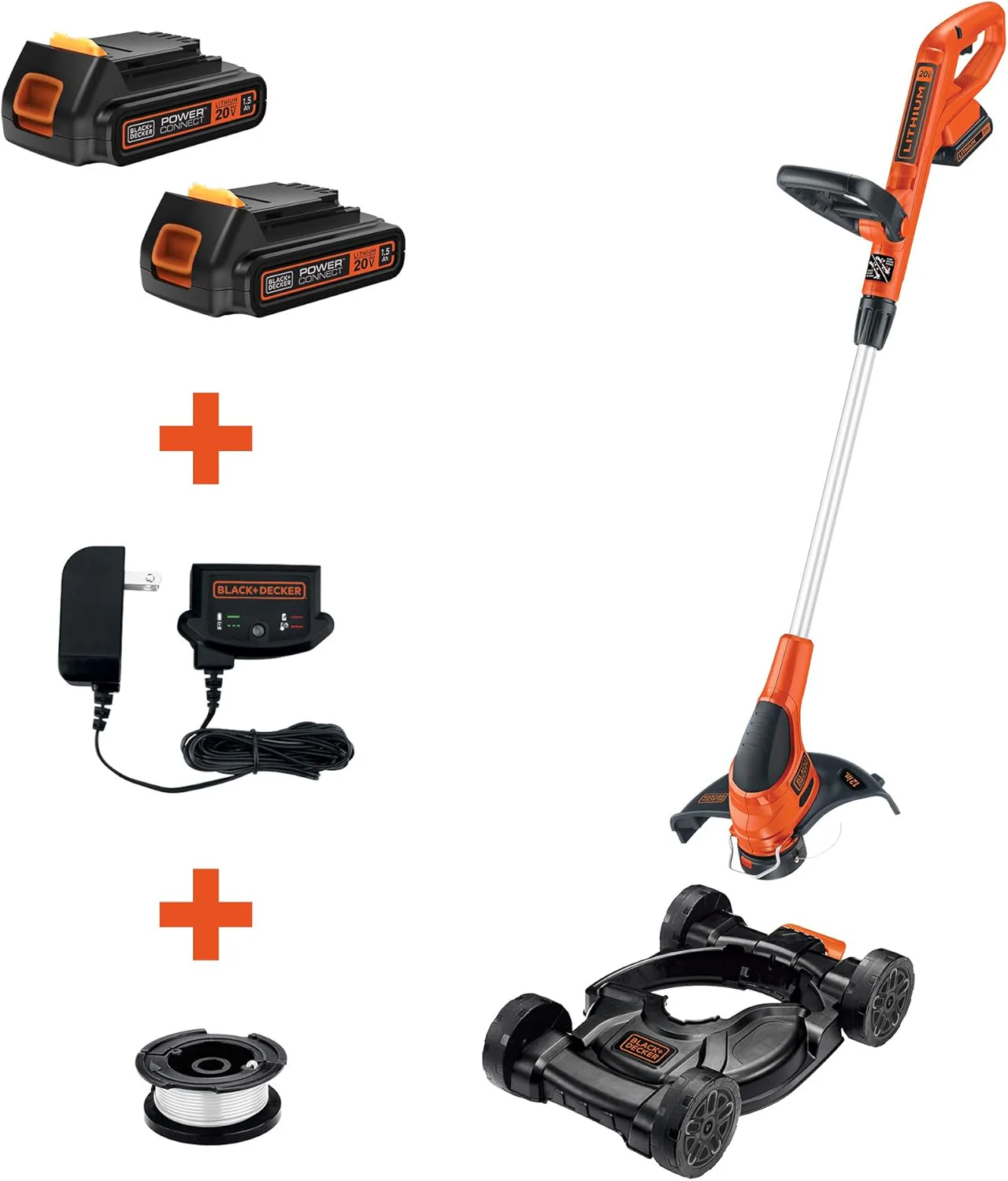 Combination String Trimmer, Lawn Mower, and Edger, Cordless 3-in-1