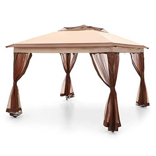 11x11ft Pop-Up Portable Instant Gazebo Canopy Tent with Mosquito Netting Outdoor Canopy Shelter with 121 Square Feet of Shade