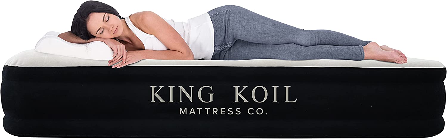 King Koil Luxury Air Mattress with High Speed Built-in Pump