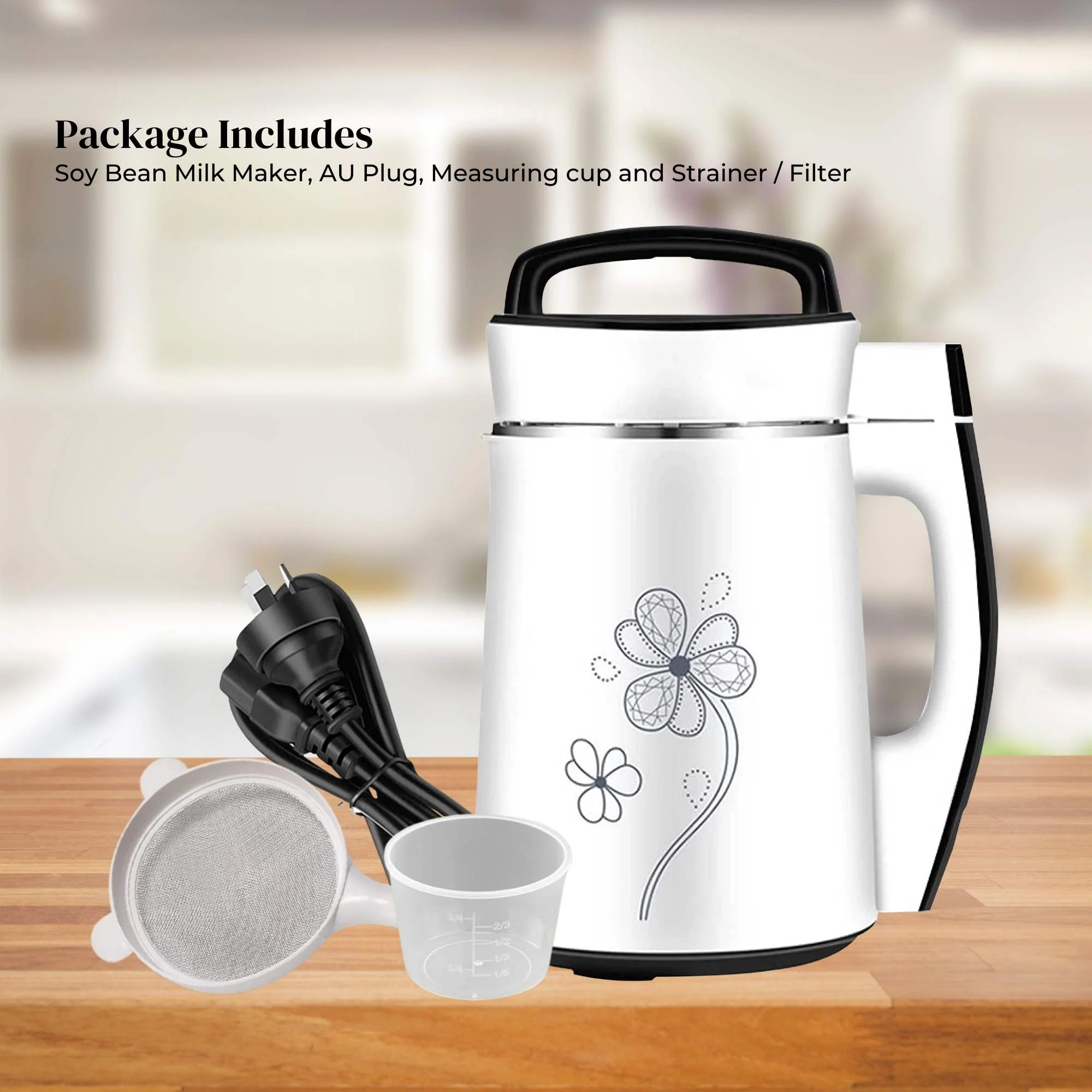 1.2L Electric Soy Bean Milk Maker Machine - Automatic Soya Almond Nut Blender