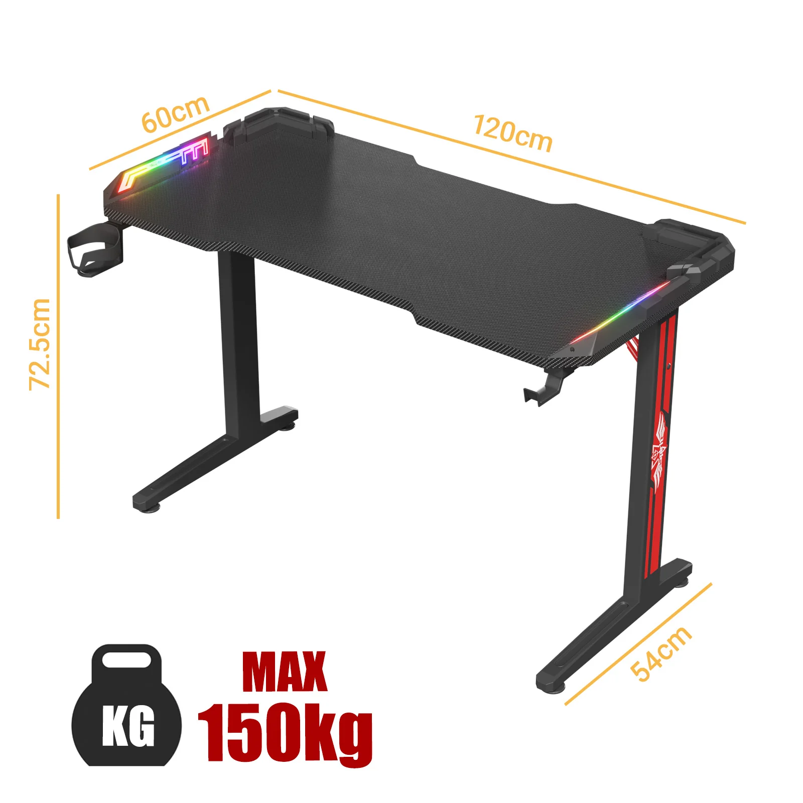 Gaming Desk and Gaming Chair Set Black & Blue