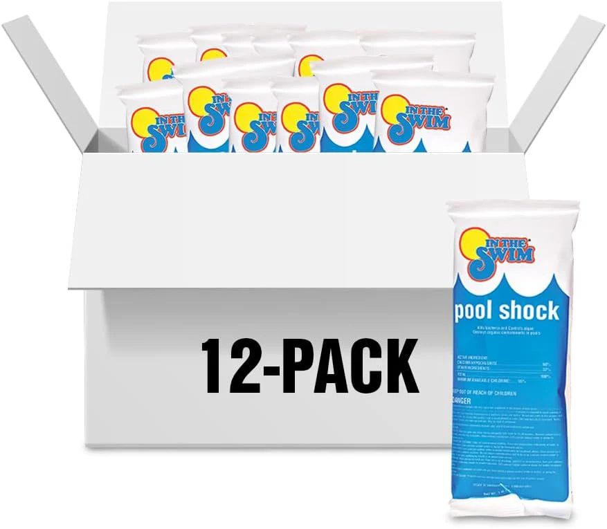 Pool Shock 68% Cal-Hypo Granular Sanitizer for Crystal Clear Water Defends Against Bacteria, Algae, and Microorganisms