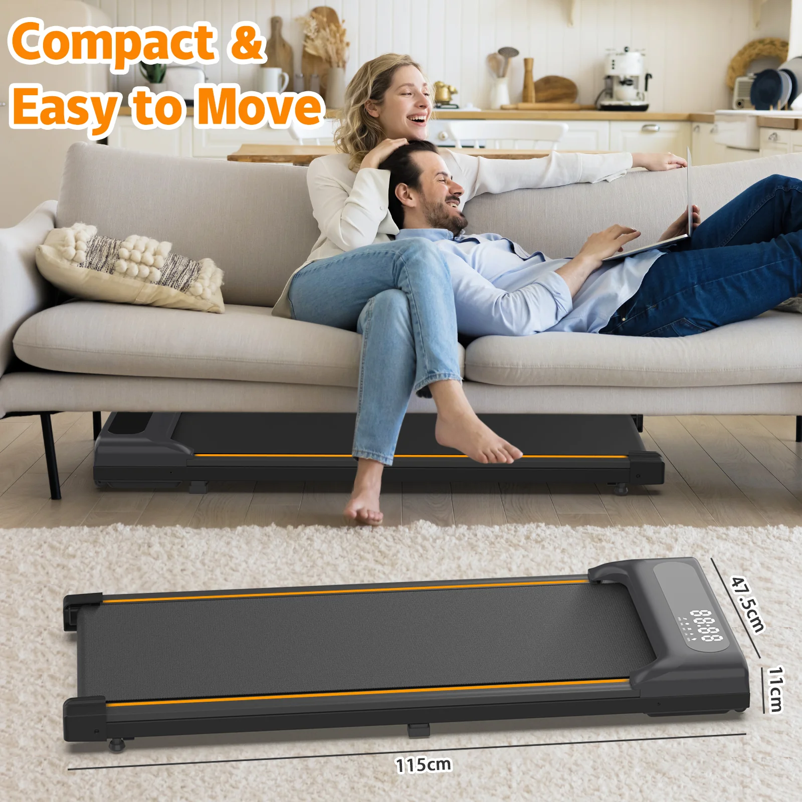 Walking Pad Under Desk Treadmill for Home