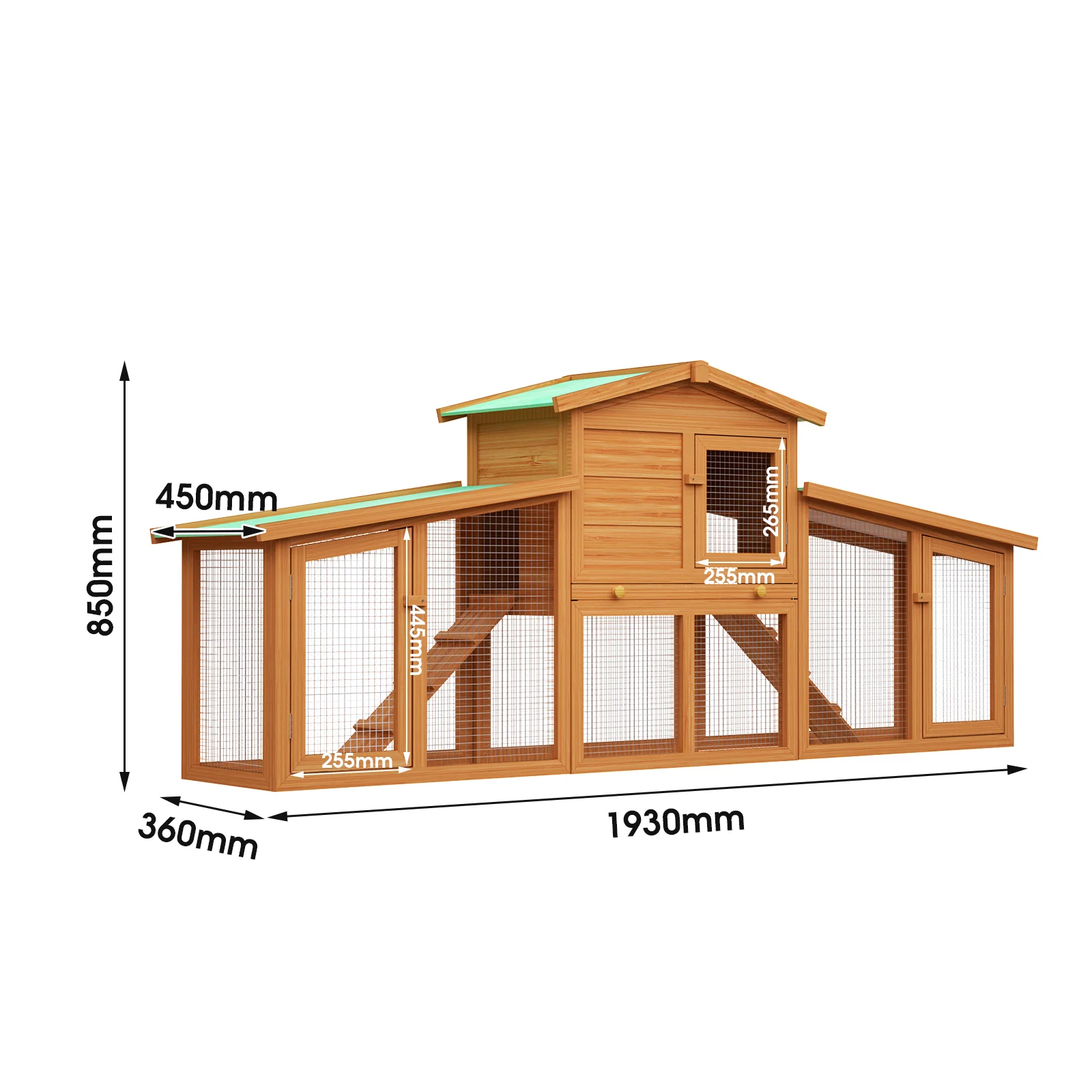 Rabbit Hutch Chicken Coop 2 Level