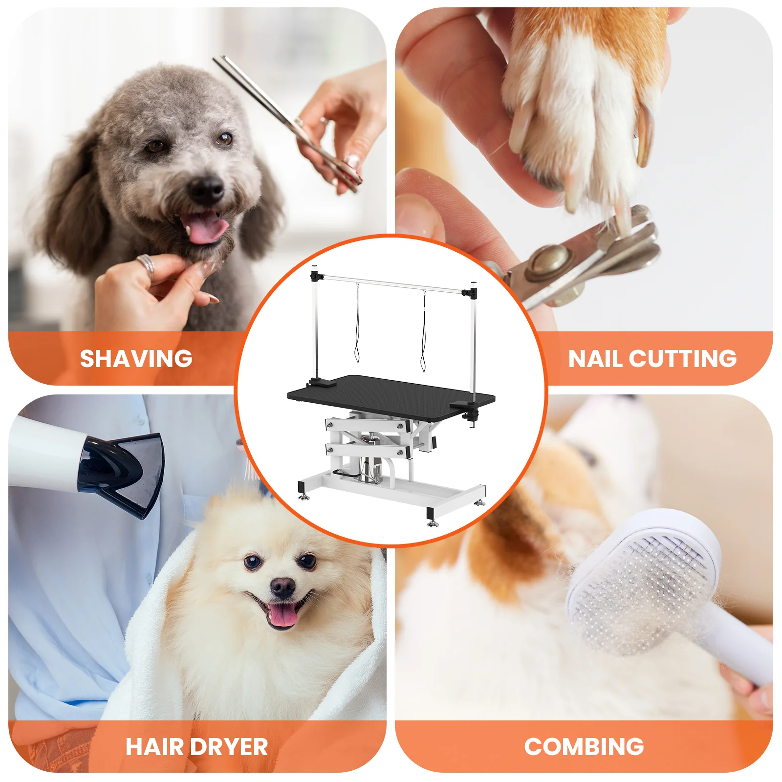 Hydraulic Pet Grooming Table for Large Dogs