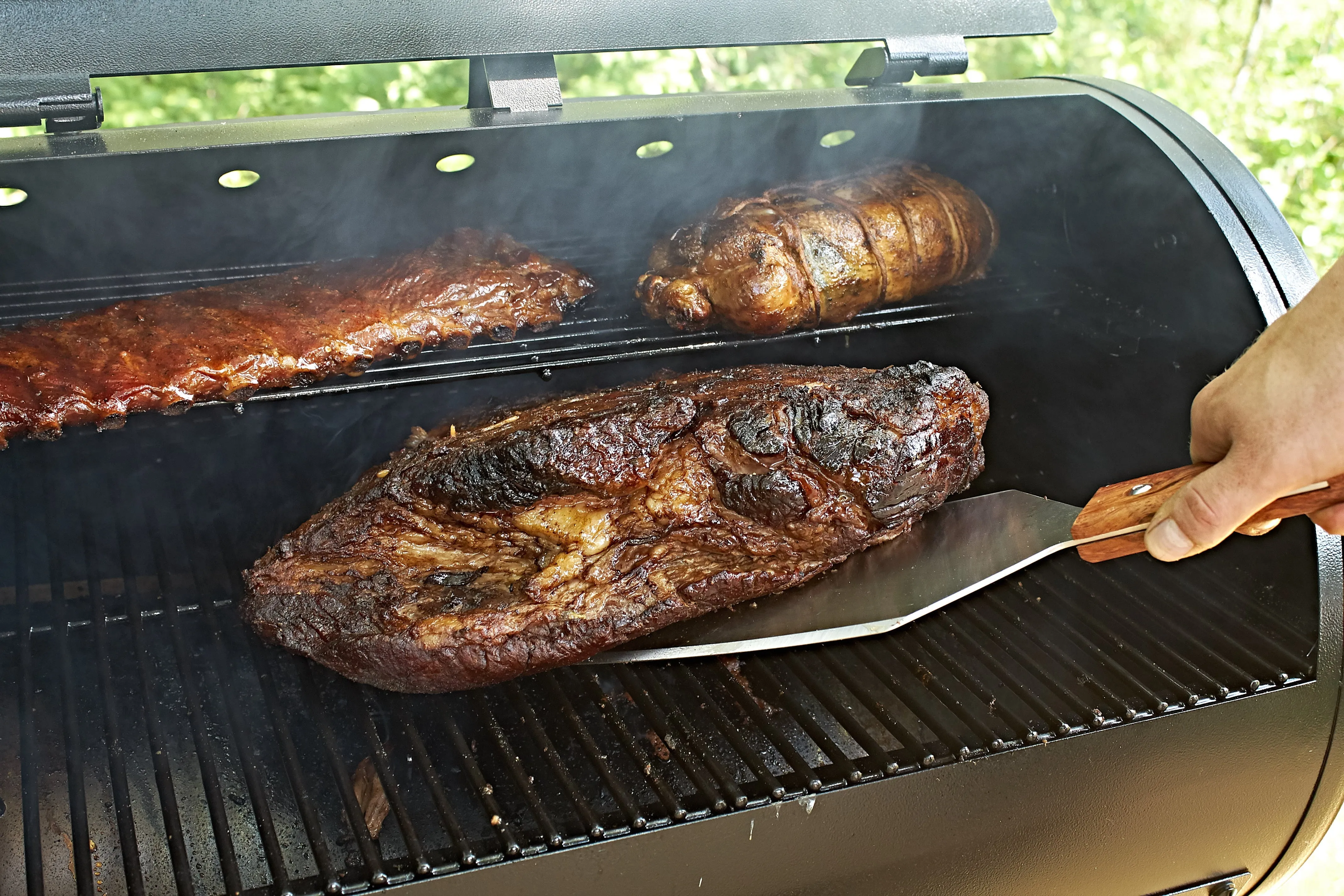 Wood Fired Pellet Grill with Flame Broiler, 700 Sq. In. Cooking Space