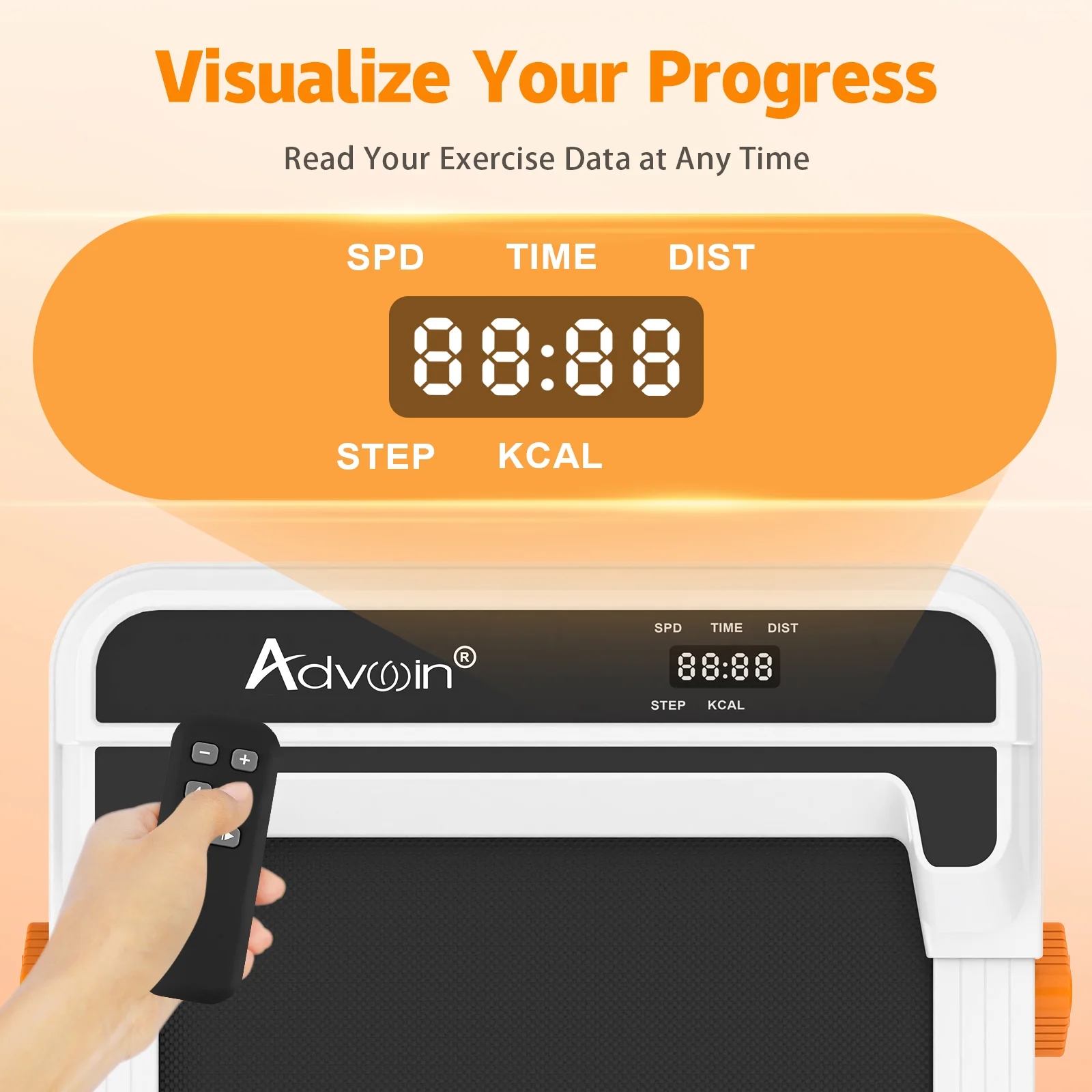 Walking Pad Manual Incline Treadmill White