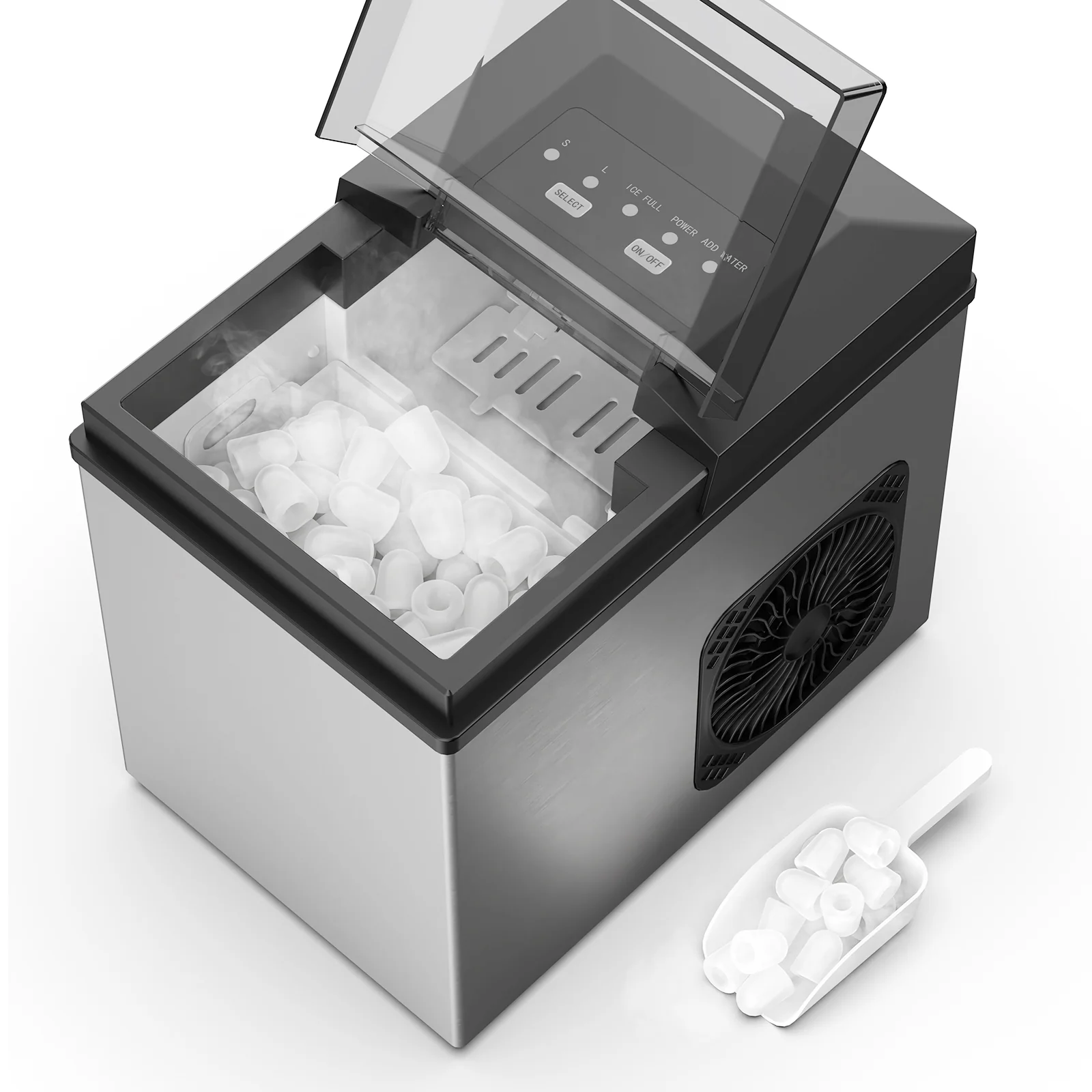 Countertop Ice Maker Machine Auto-Cleaning