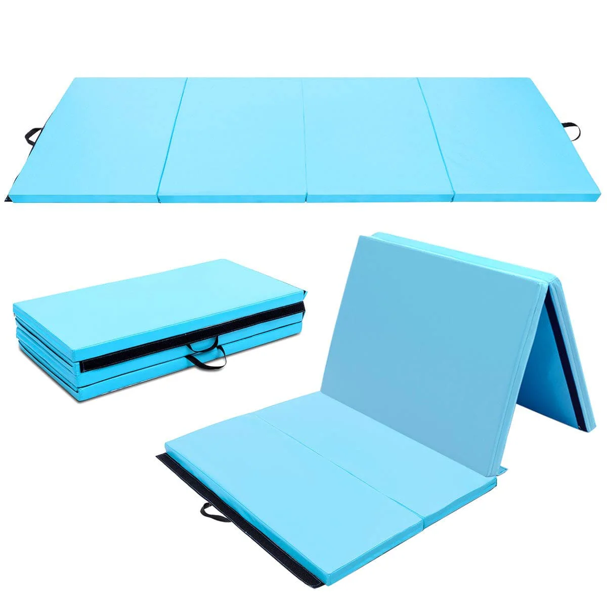 8' x 4' Anti-Tear Folding Gymnastics Mat for Yoga Fitness, 2