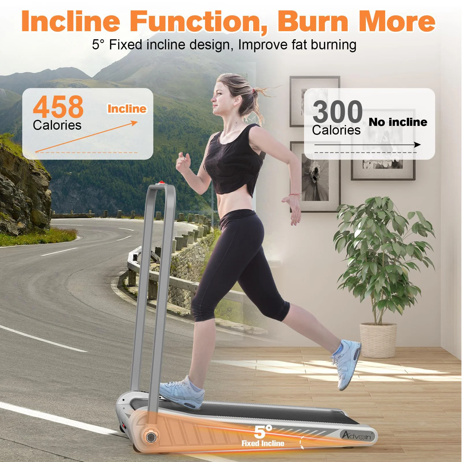 Treadmill Compact Walking Pad Silver