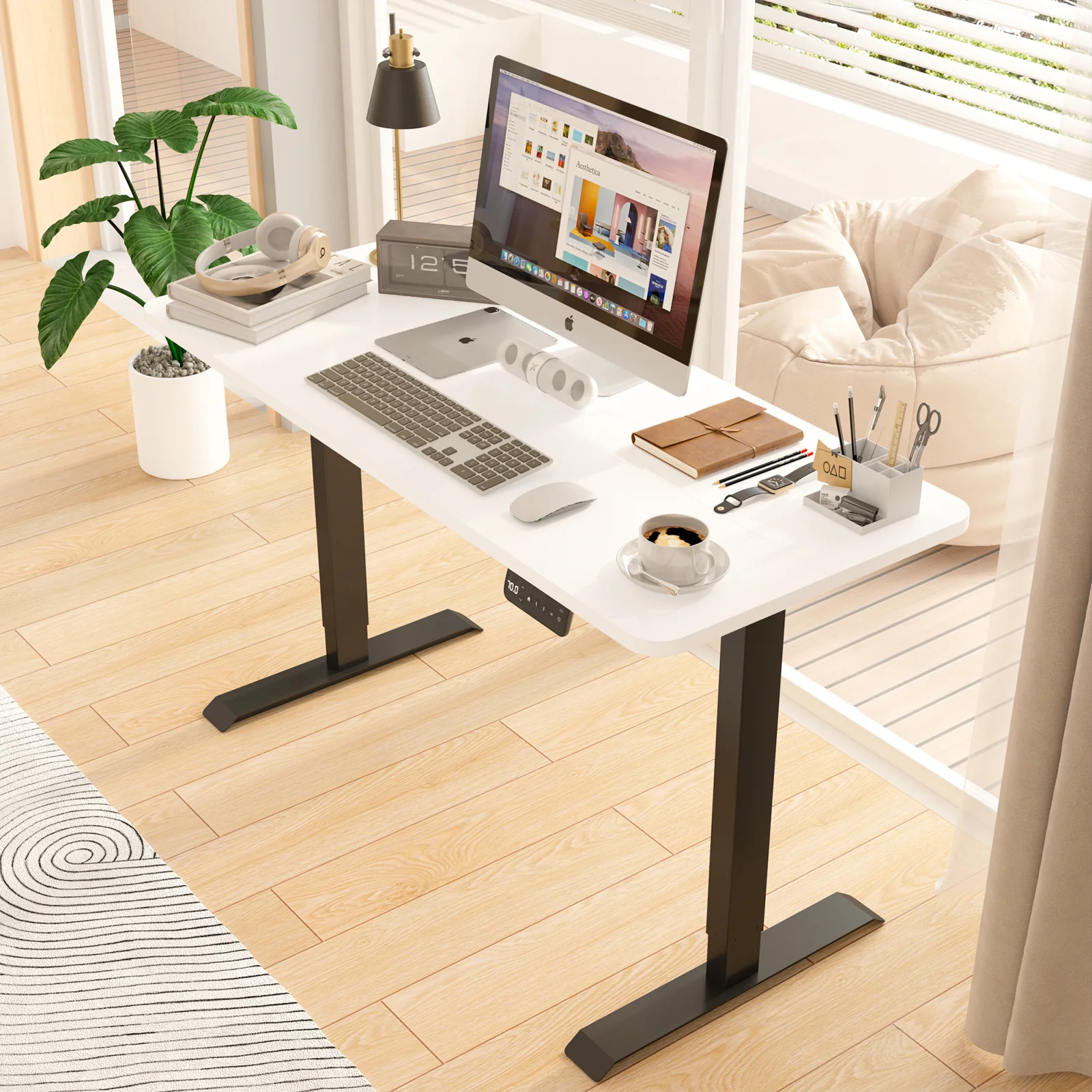 Electric Standing Desk  Adjustable Height 140cm