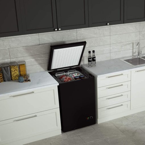 Northair Chest Freezer ??3.5 Cu Ft with 2 Removable Baskets ??Reach In Freezer Chest ??Quiet Compact Freezer ??7 Temperature Settings ??Black