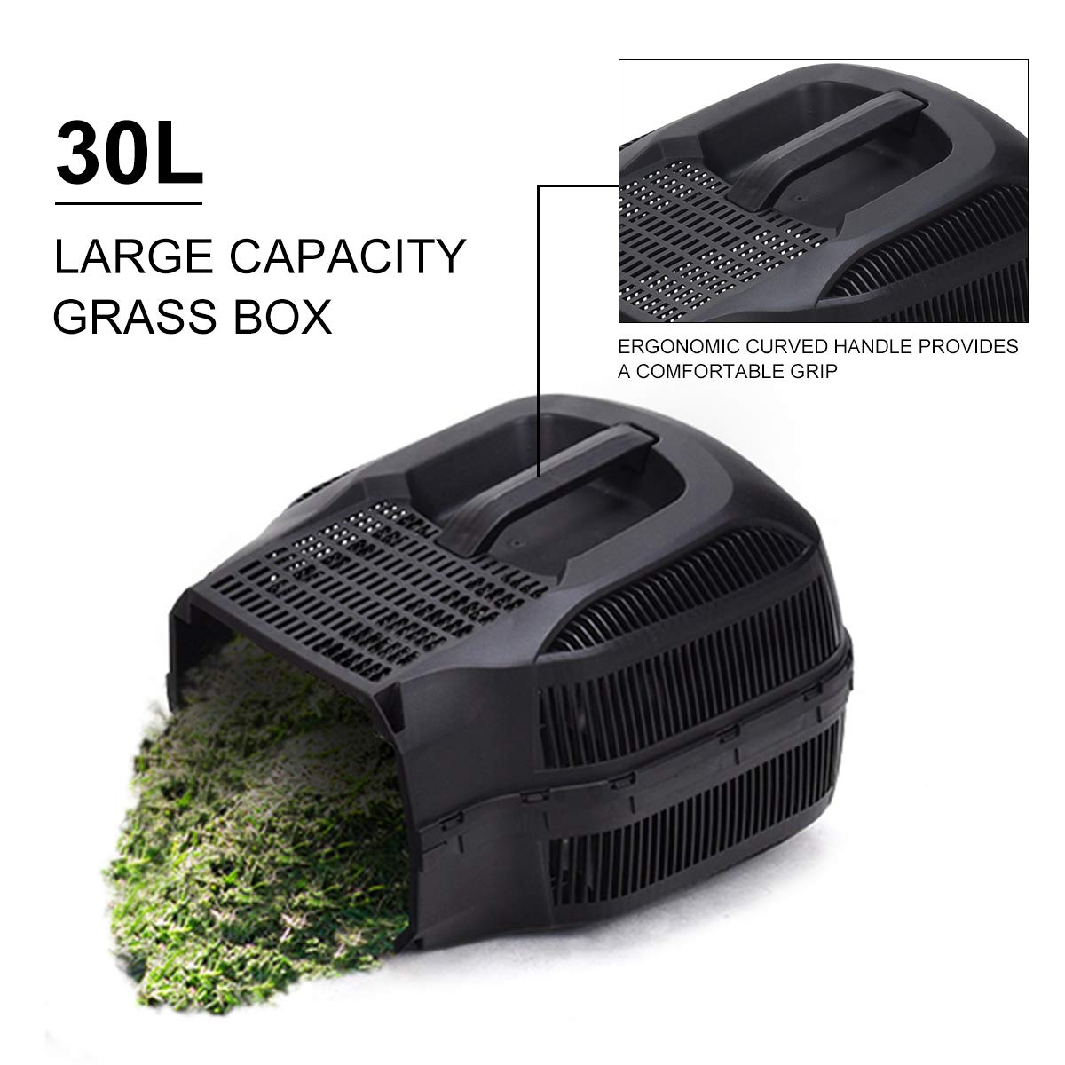 14-Inch 12 Amp Lawn Mower w/Grass Bag Folding Handle Electric Push Lawn Corded Mower