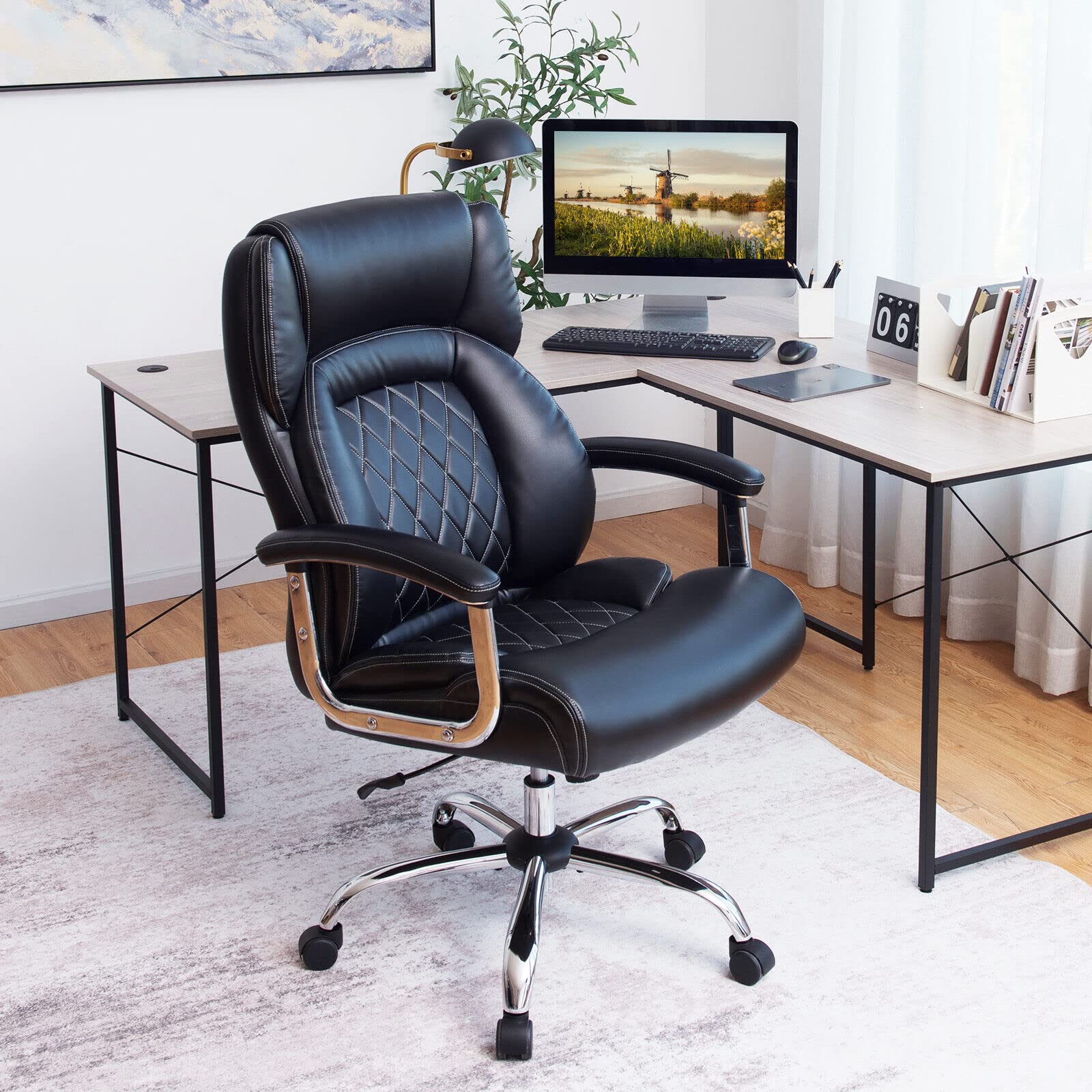 Giantex Big & Tall Office Chair, Height Adjustable Executive Chair