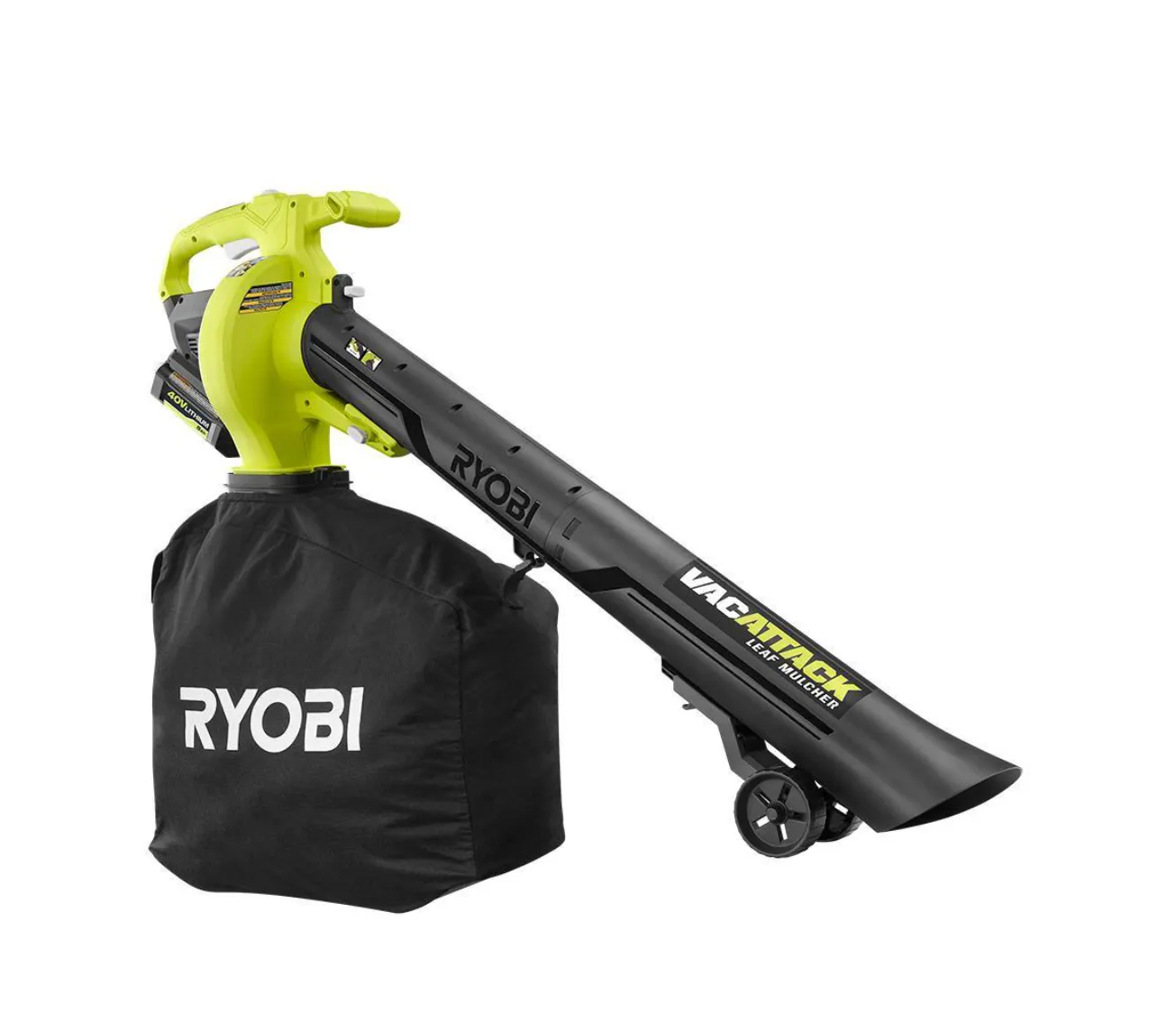 RY40451-2B 40V Vac Attack Cordless Leaf Vacuum/Mulcher with (2) 5.0 Ah Batteries and (1) Charger