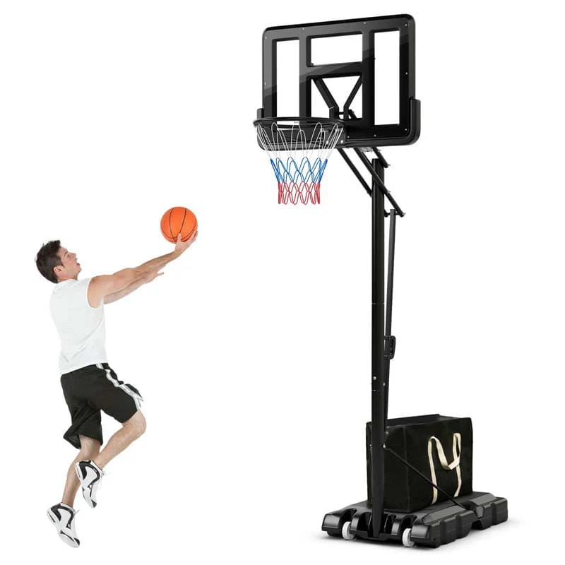 8-10FT 5-Level Height Adjustable Basketball Goal Stand with 44