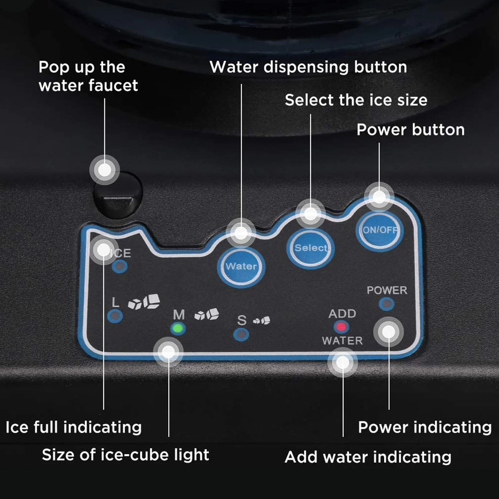 Countertop Water Dispenser Portable Ice Maker