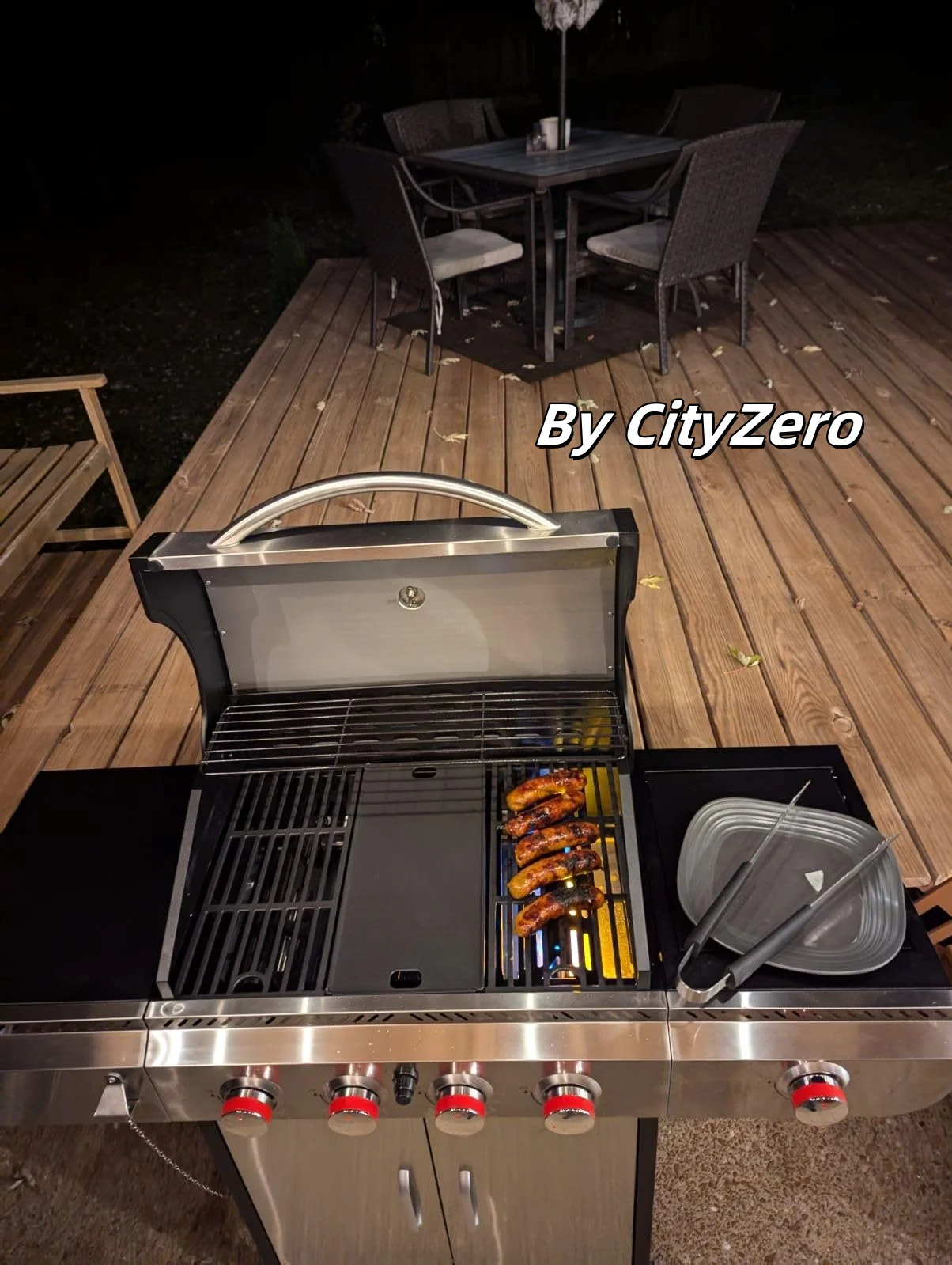 3+1/4+1 Burner Freestanding Propane Gas Grill With Side Burner And Cabinet