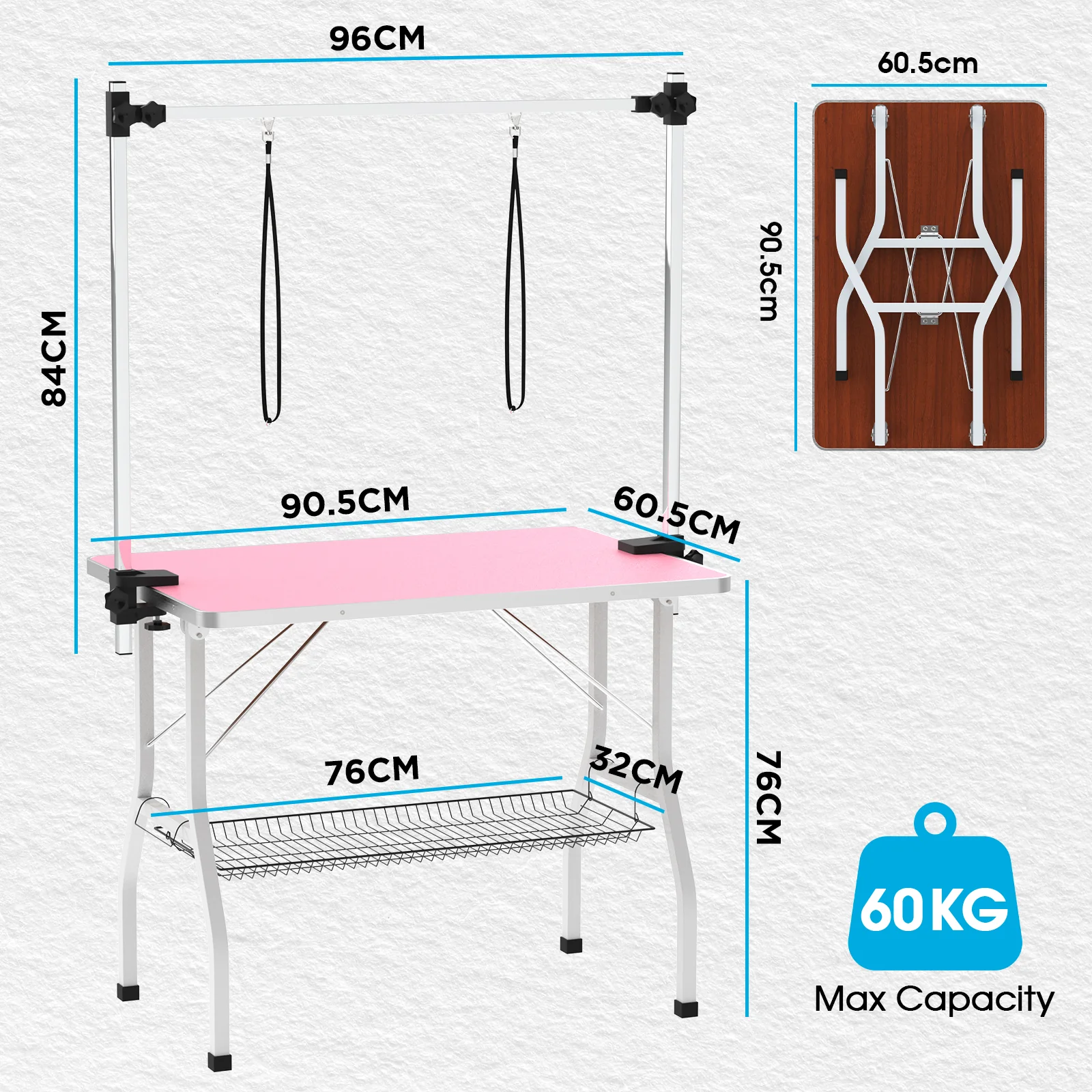 Pet Bath Grooming Table Pink