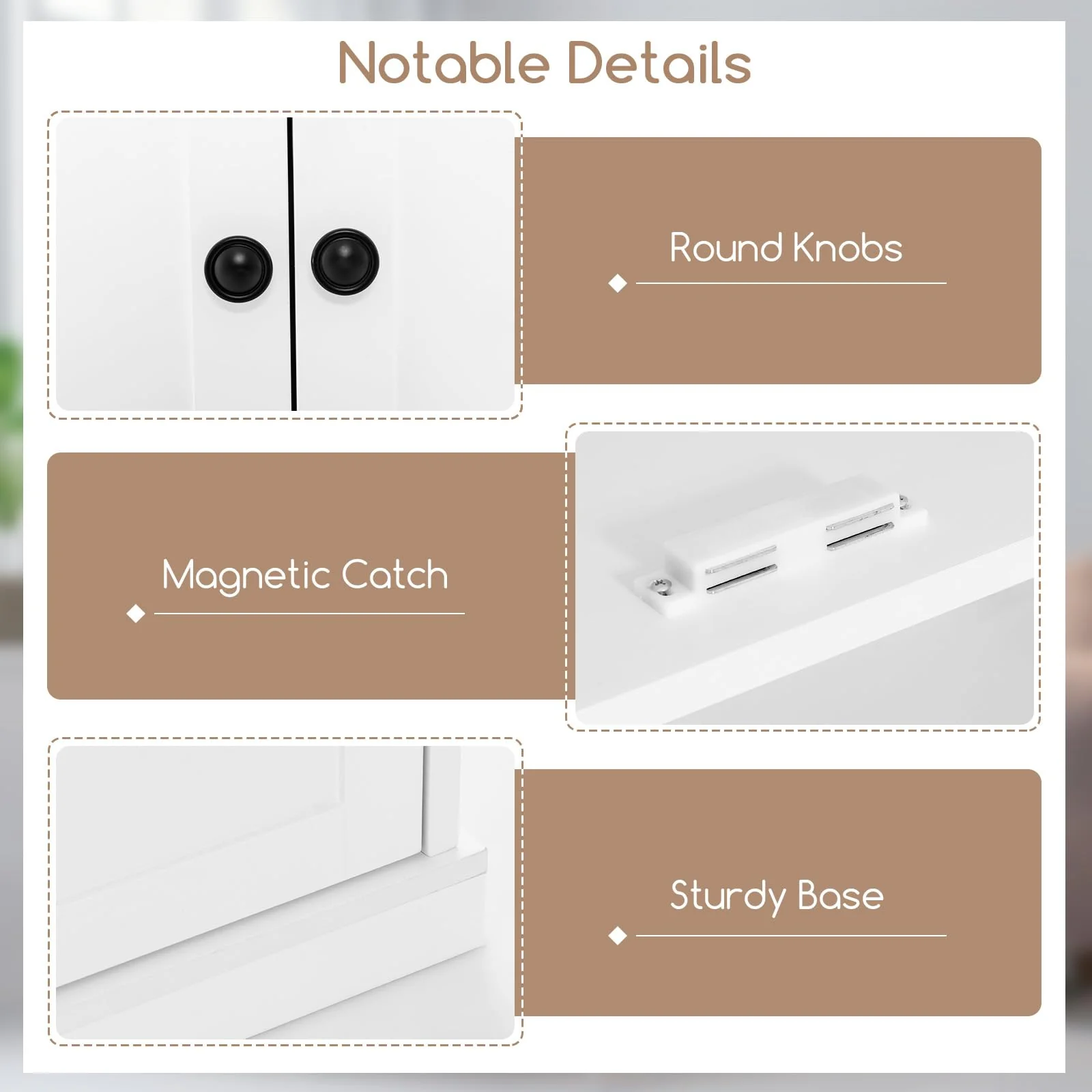 Giantex 184.5cm Freestanding Tall Buffet Cabinet, 4 Door Kitchen Pantry