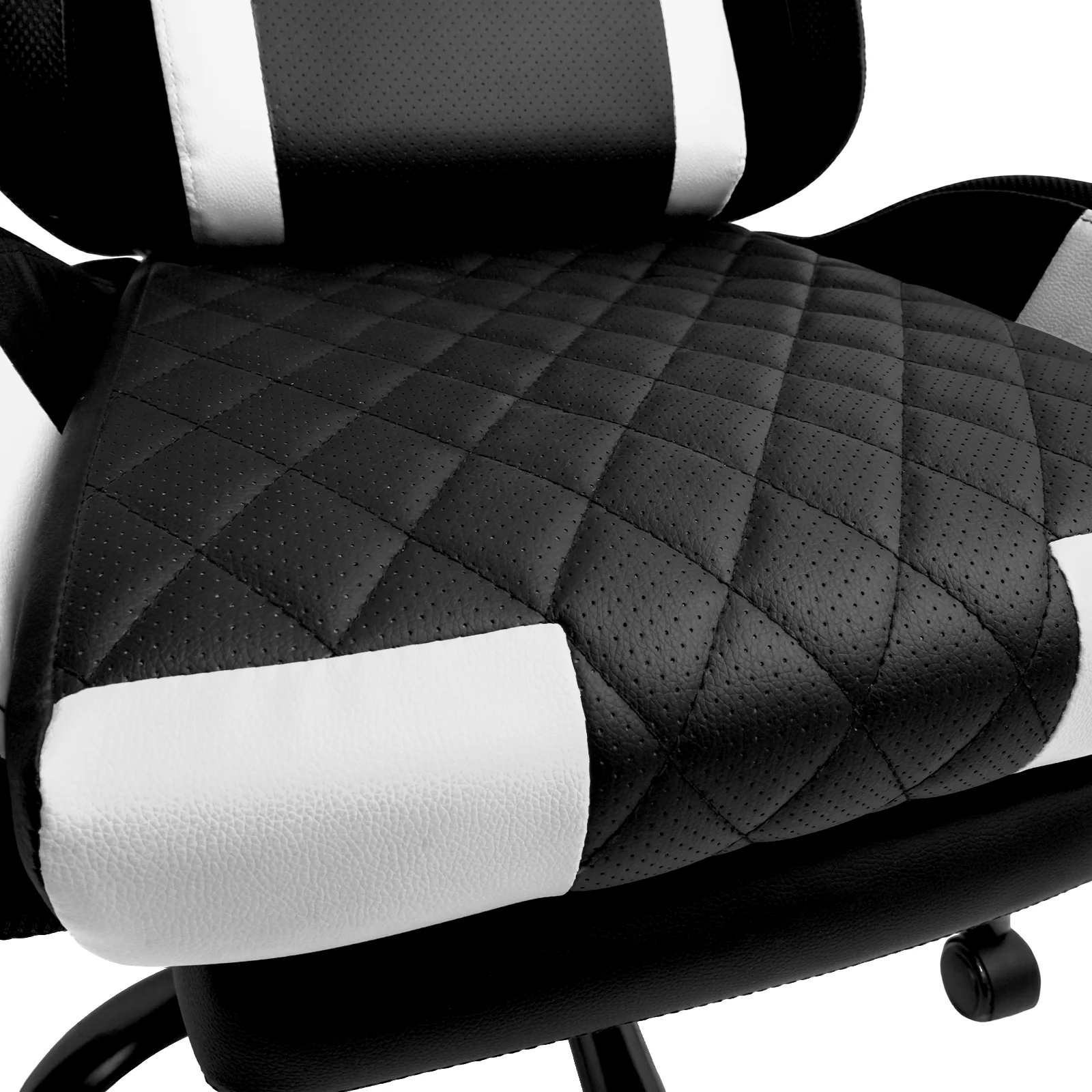 Gaming Chair 12 RGB LED Massage Chair  White