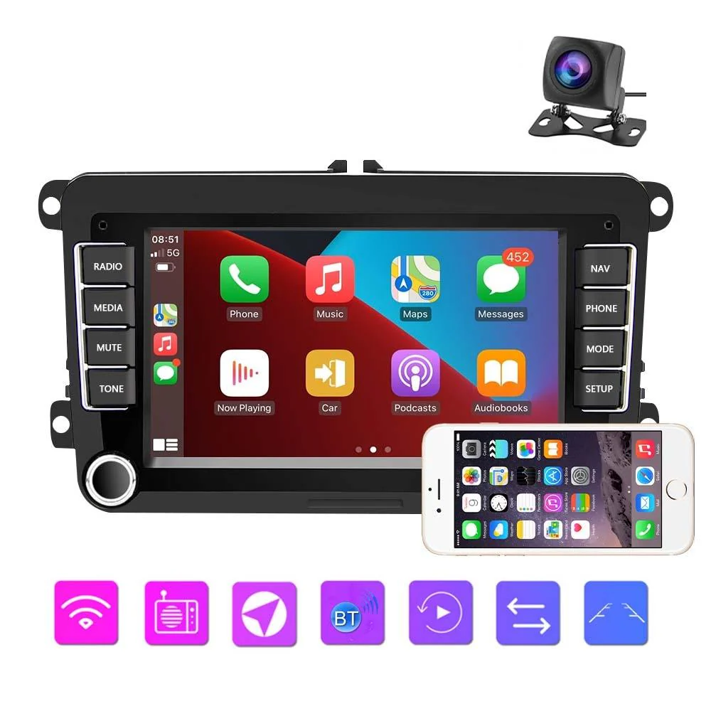 7 Inch Android Car Navigation Player + Wireless Carplay - 2 + 32G + Ahd Camera