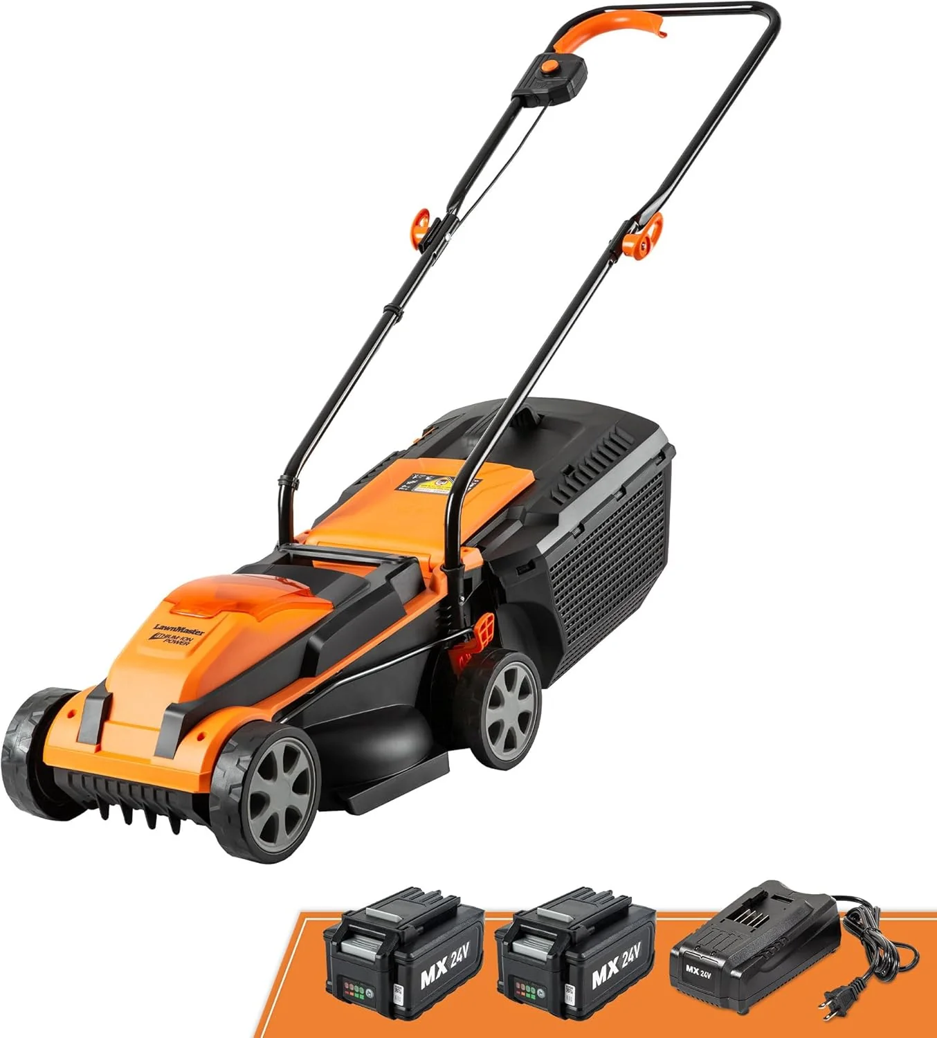 Cordless 13-Inch Lawn Mower 24V Max with 2X4.0Ah Battery and a Charger