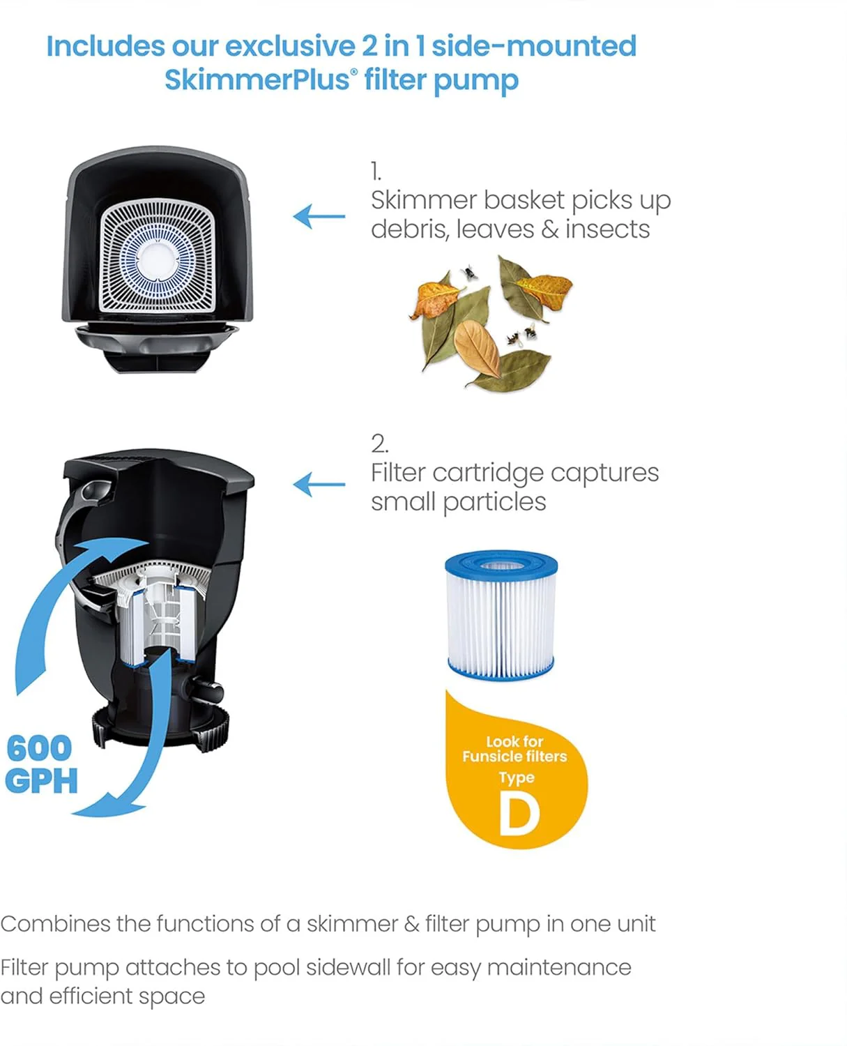 Funsicle 167 by 98 by 39.5 Inches Oasis Designer Oval Frame Outdoor Above Ground Swimming Pool Pool Set with Accessories, Dark Herringbone Gray