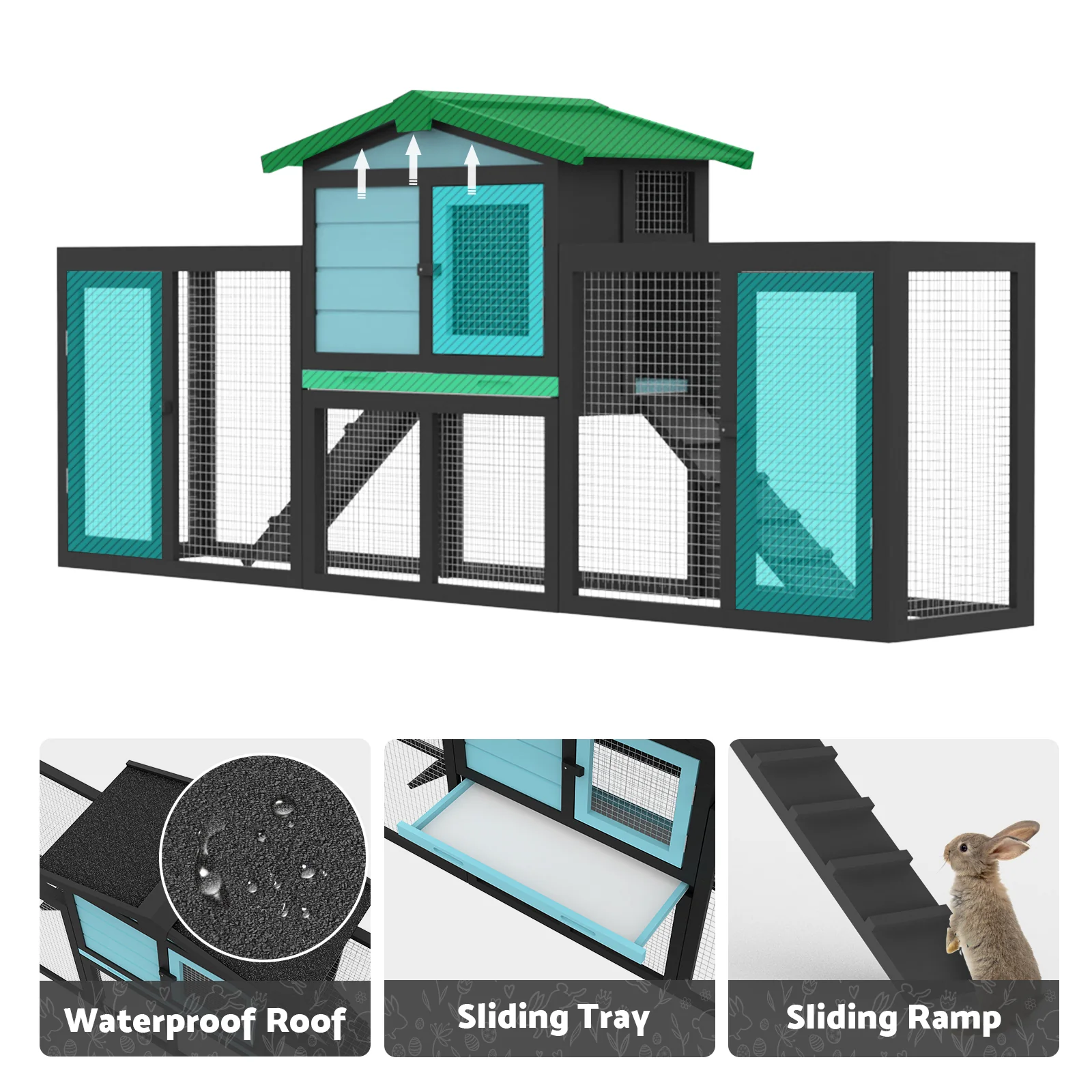 Rabbit Hutch Wooden Chicken Coop(Pre_Order)