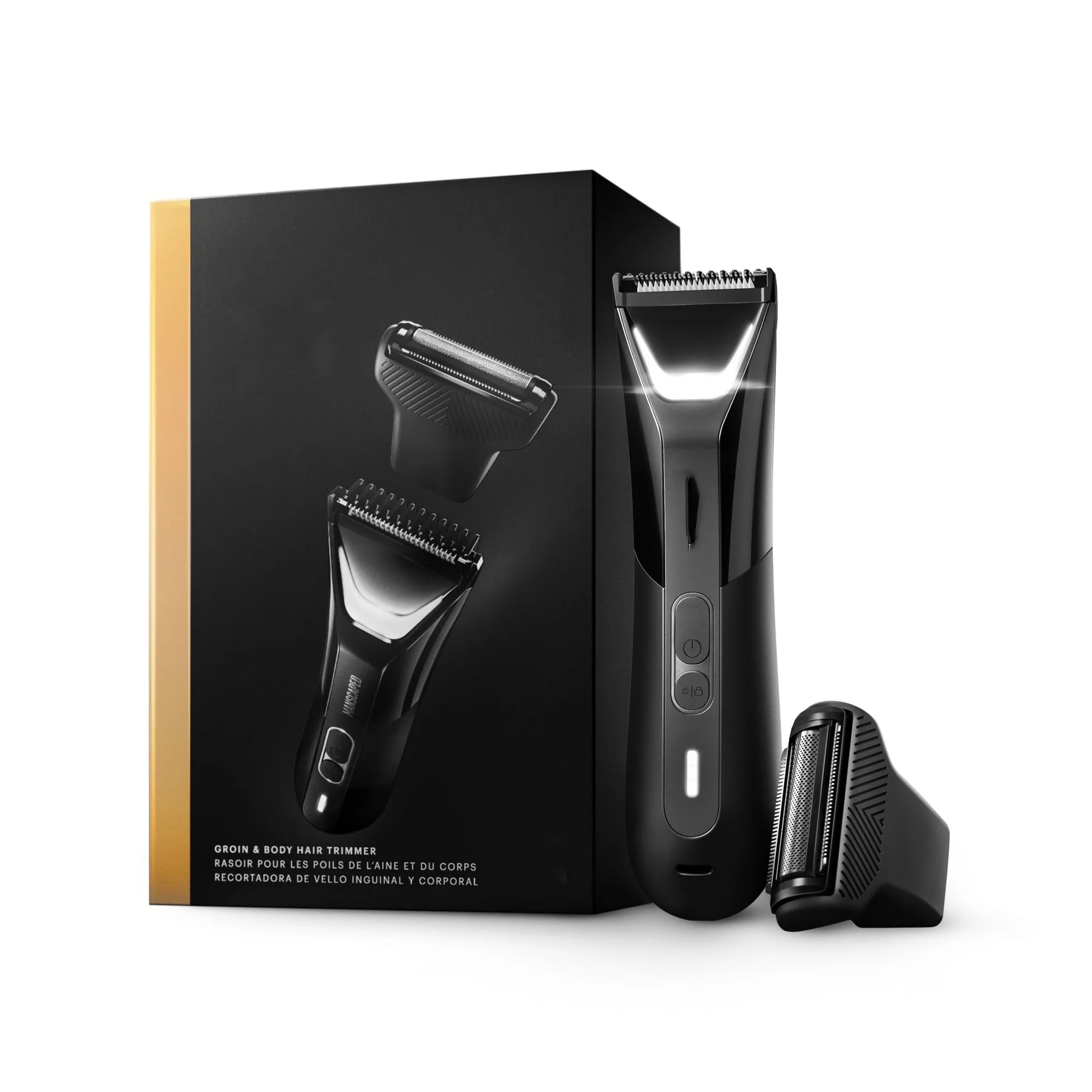 Body Hair Trimmer Foil Blades, Waterproof Wet/Dry Groomer, USB-C Rechargeable with Travel Pouch