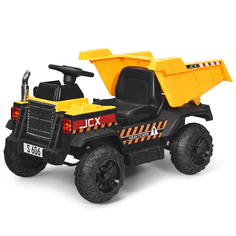 Kids Ride on Dump Truck 12V Battery Powered Riding Toy Car Construction Vehicle with Electric Bucket & 2.4G Remote
