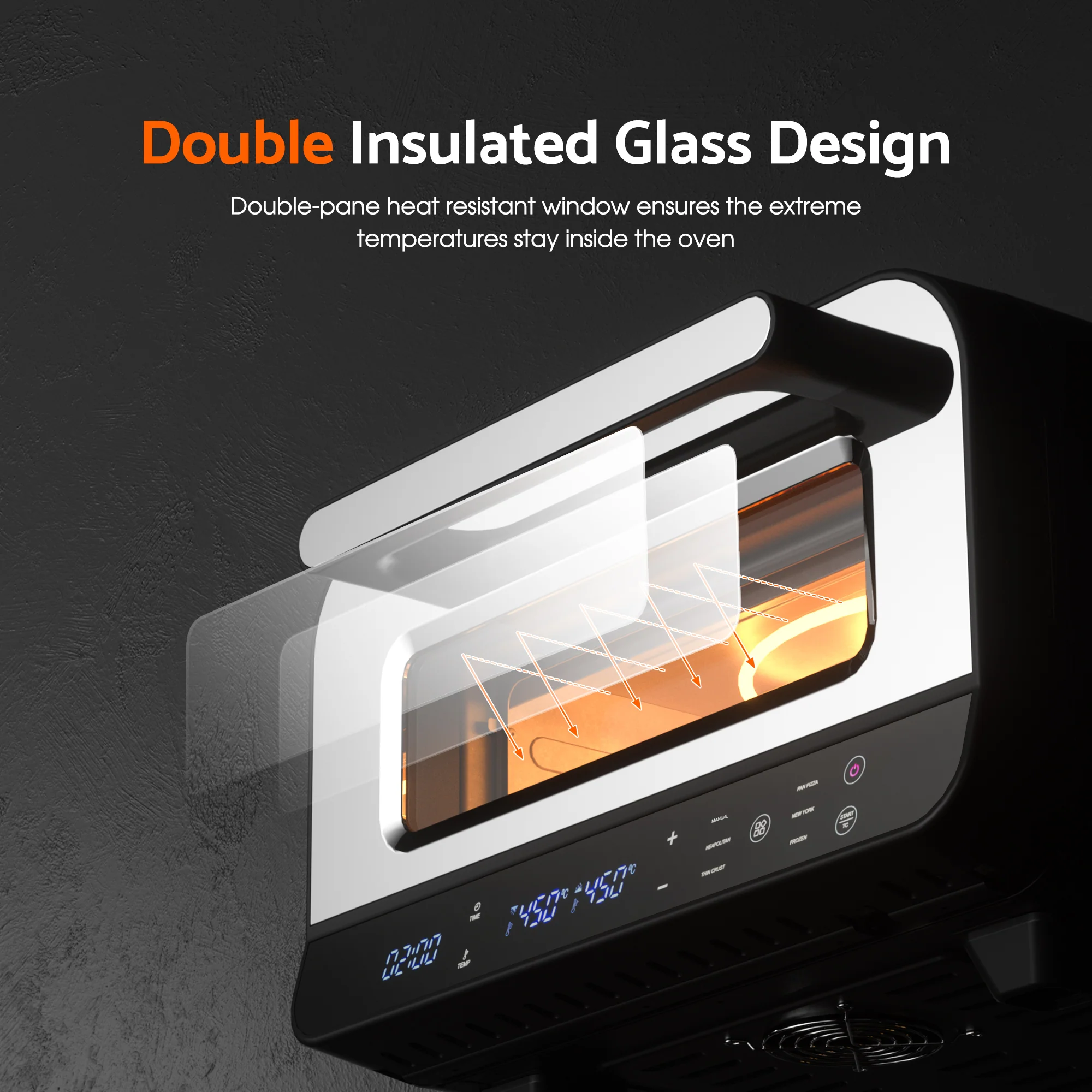 Countertop Pizza Oven 1700W Electric Pizza Maker