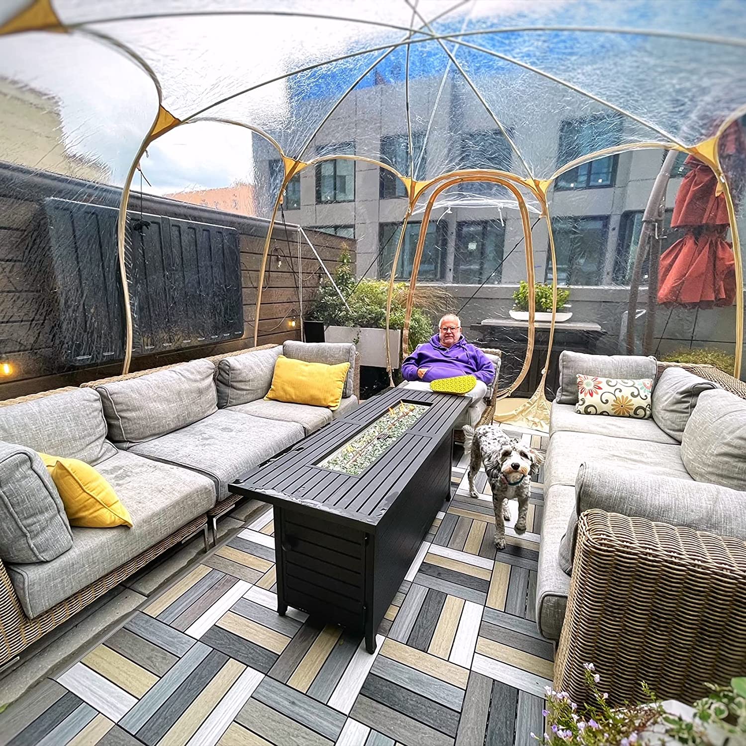 Bubble Tent Pop Up Gazebo, 8-10 Person Igloo Dome Garden Patio Canopy Shelter