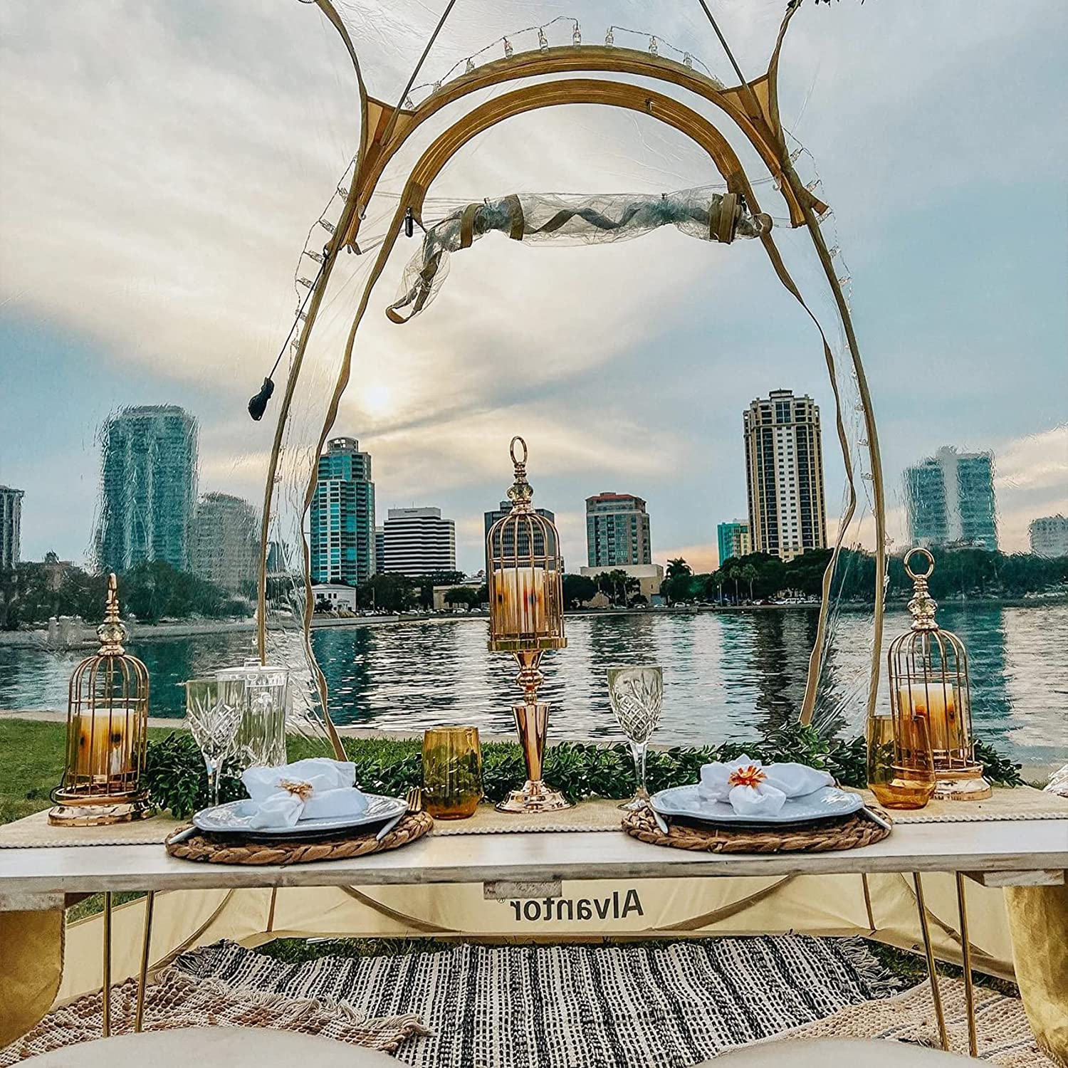 Bubble Tent Pop Up Gazebo, 8-10 Person Igloo Dome Garden Patio Canopy Shelter