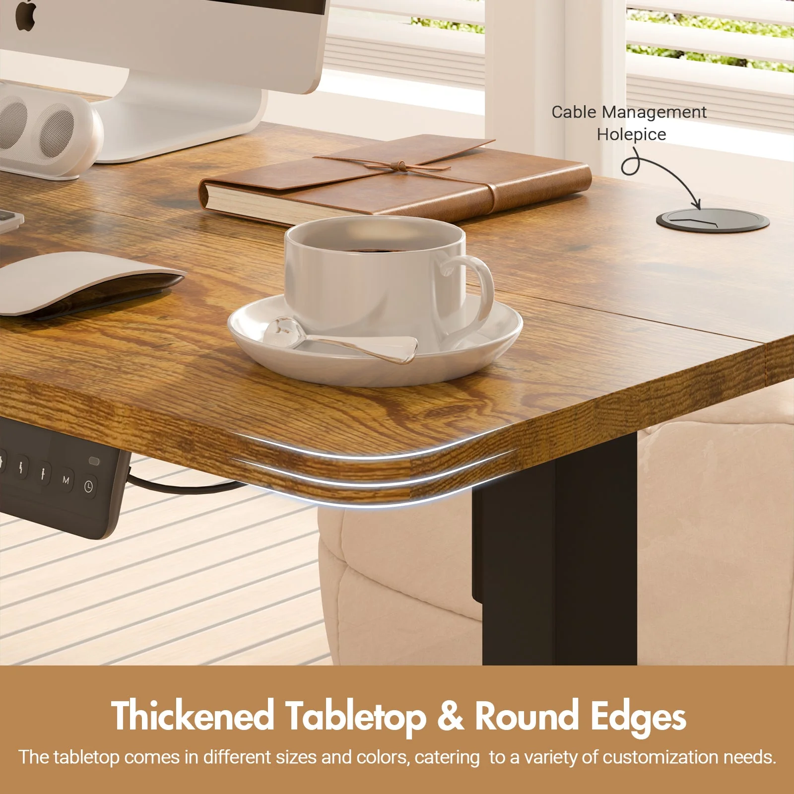 Electric Standing Desk  Adjustable Height 120cm