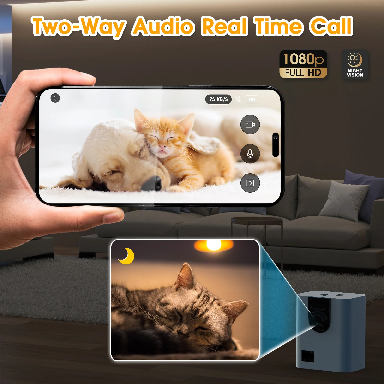 Pet Camera with Treat Dispenser