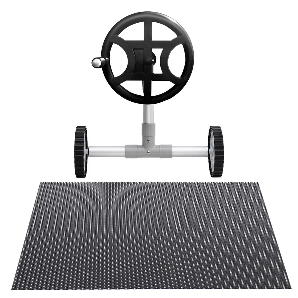 Aqua Buddy Pool Cover 600 Micron 6.5x3m w/ Roller 4m Swimming Pools Black Solar Blanket